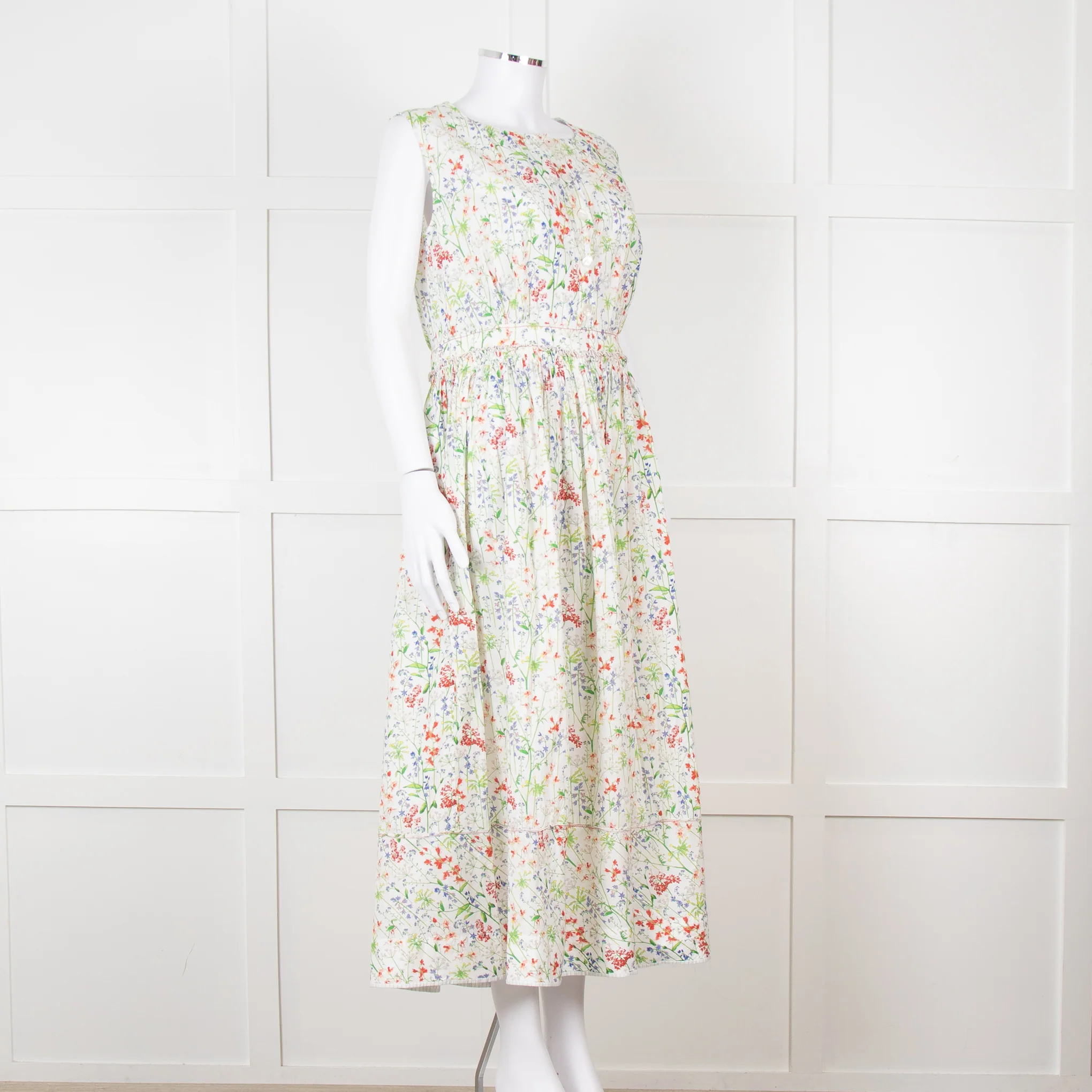 HIGH Wild Flower Print Sleeveless Cotton Dress - Image 2