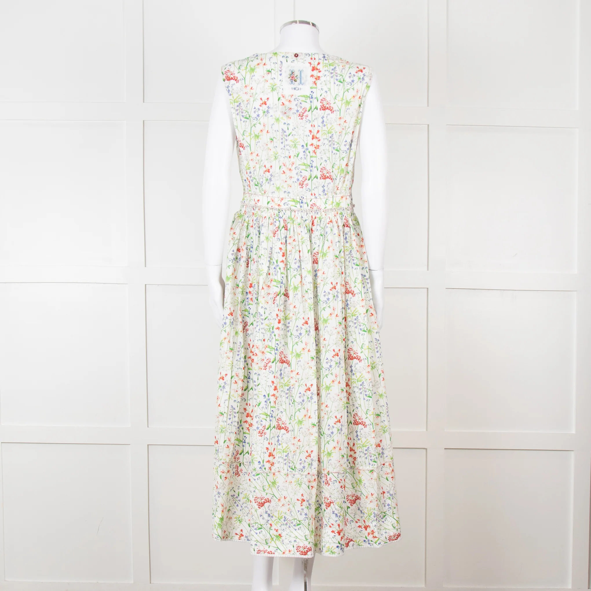 HIGH Wild Flower Print Sleeveless Cotton Dress - Image 5