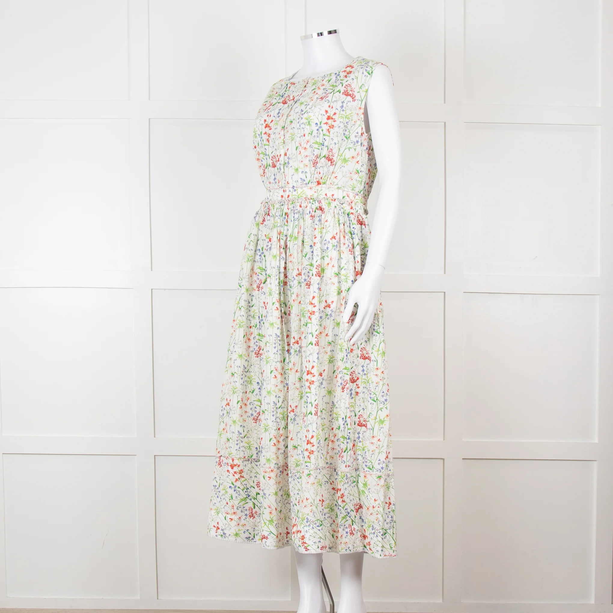 HIGH Wild Flower Print Sleeveless Cotton Dress - Image 8