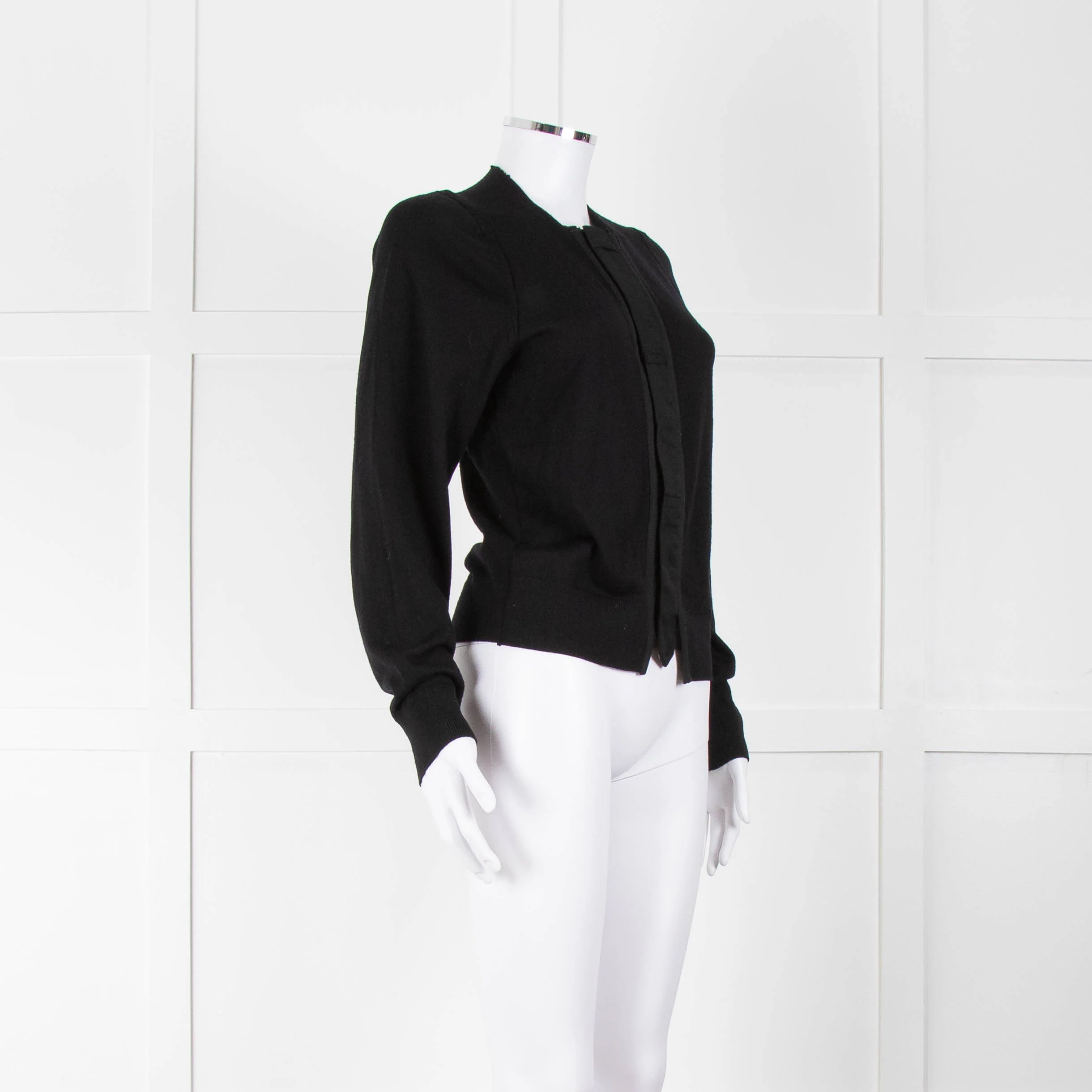 Hodakova Black Wool Raw Edge Cardigan - Image 2