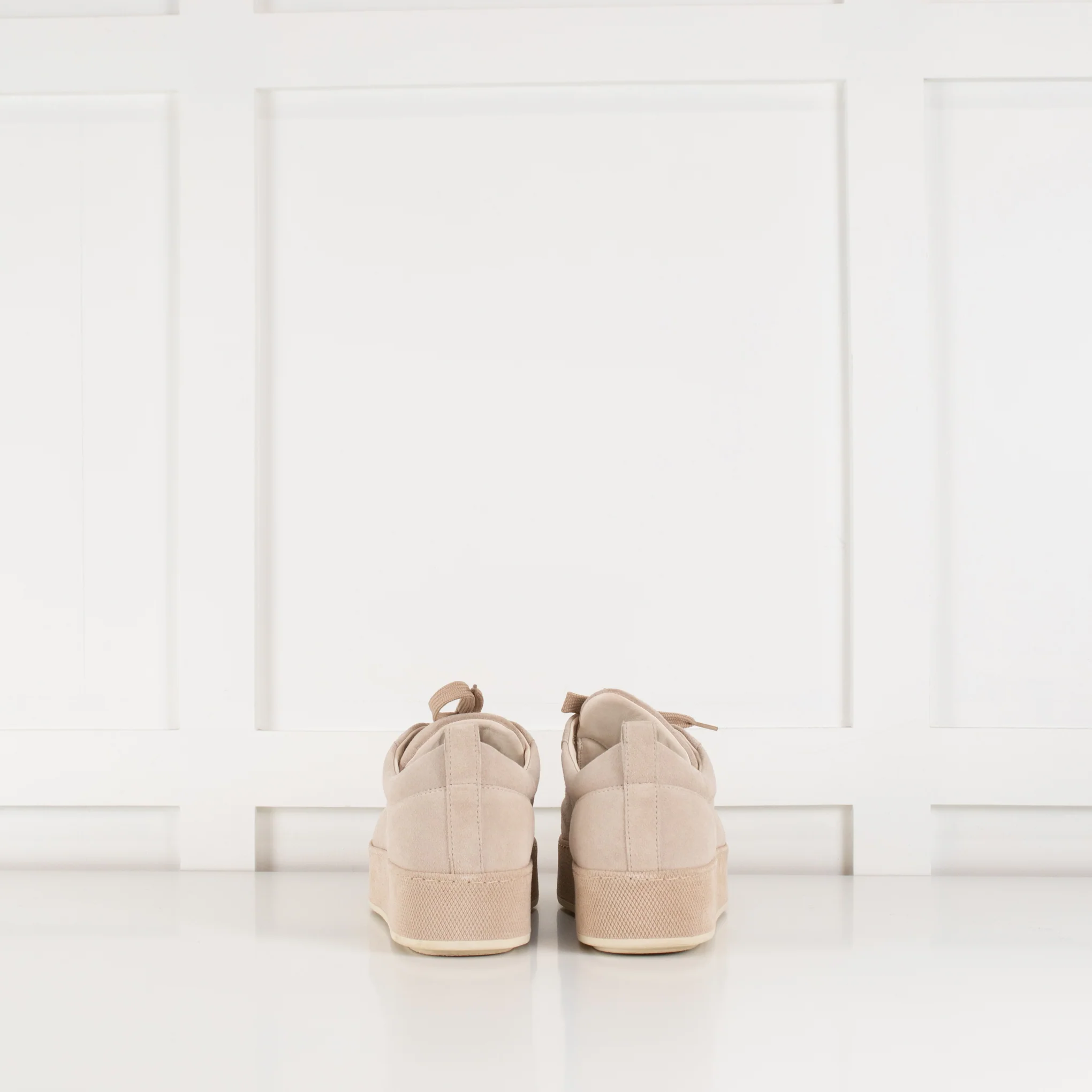 Hogan Beige Suede Platform Trainers - Image 5