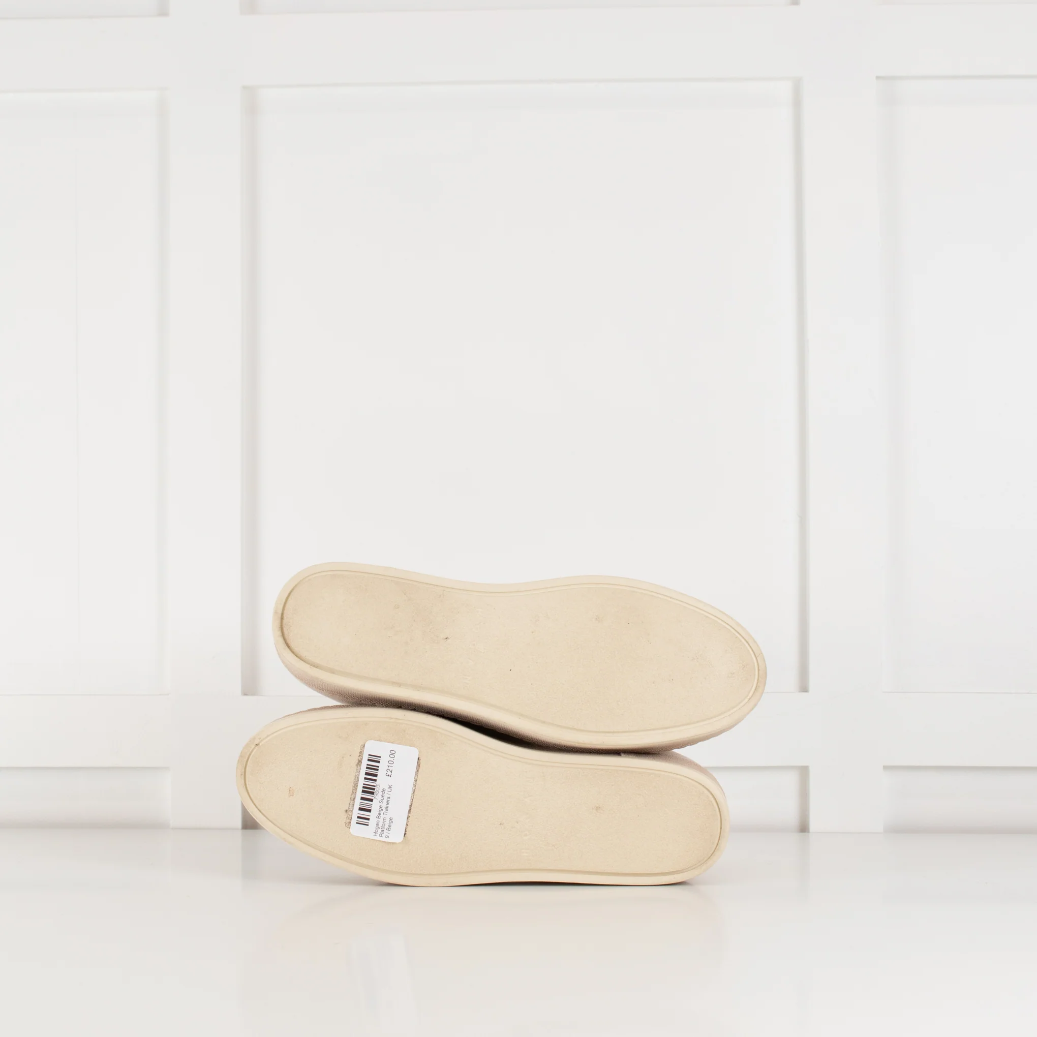 Hogan Beige Suede Platform Trainers - Image 7
