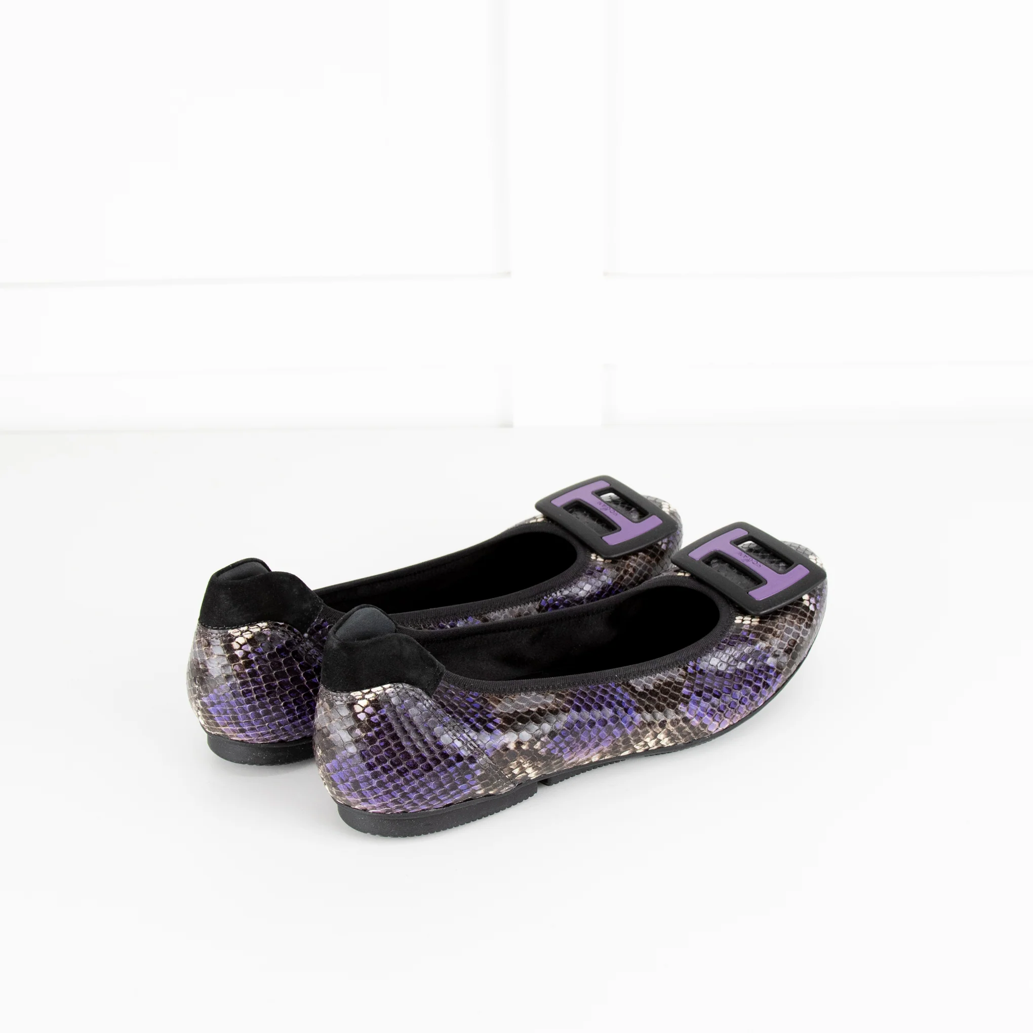 Hogan Purple Snake Embossed H Pumps - Image 5