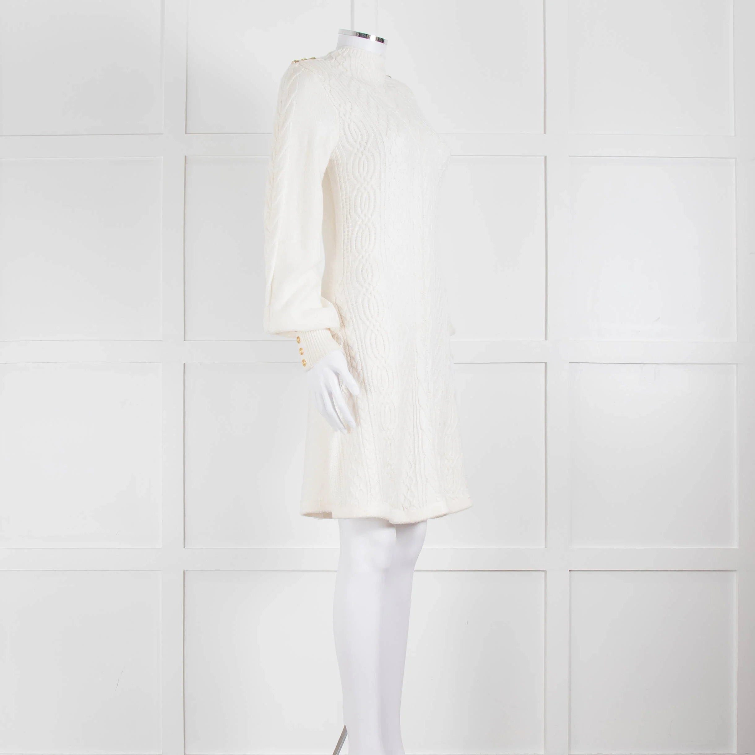 Holland Cooper Cream Cable Knit Rachel Dress - Image 2