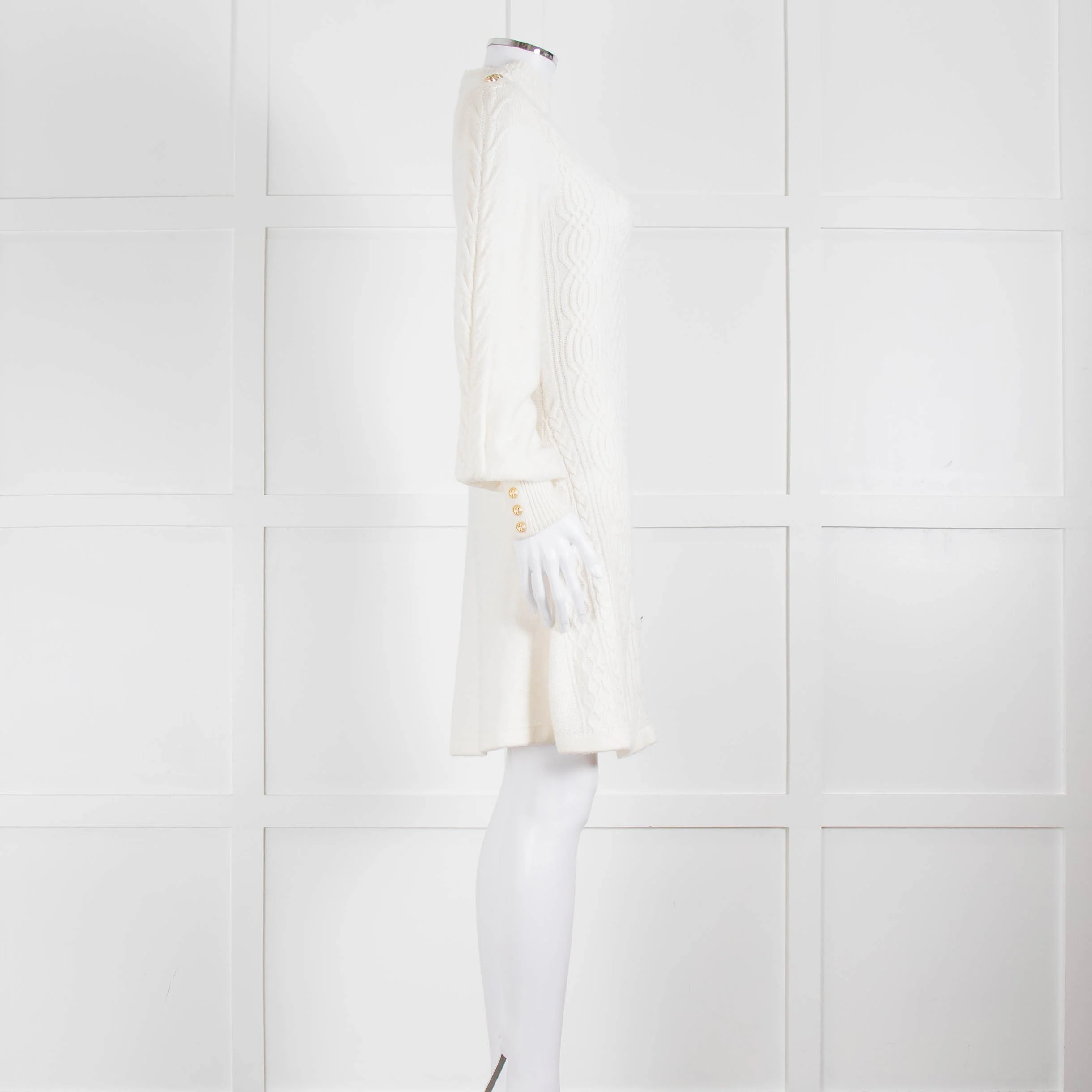Holland Cooper Cream Cable Knit Rachel Dress - Image 3