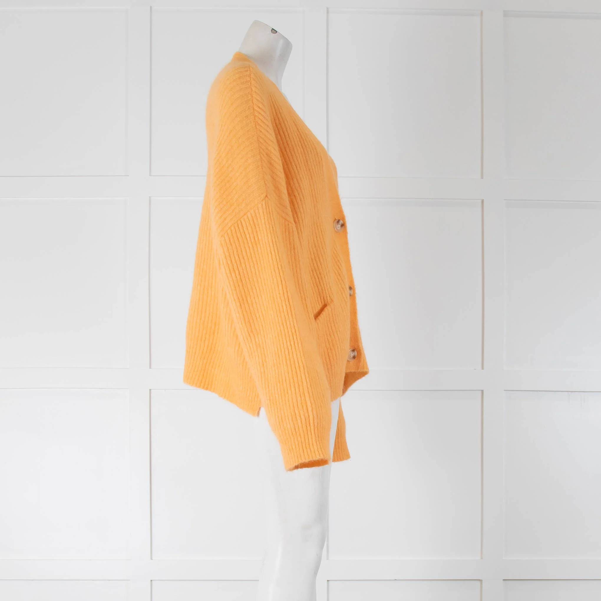 Holzweiler Orange Mohair Cardigan - Image 2