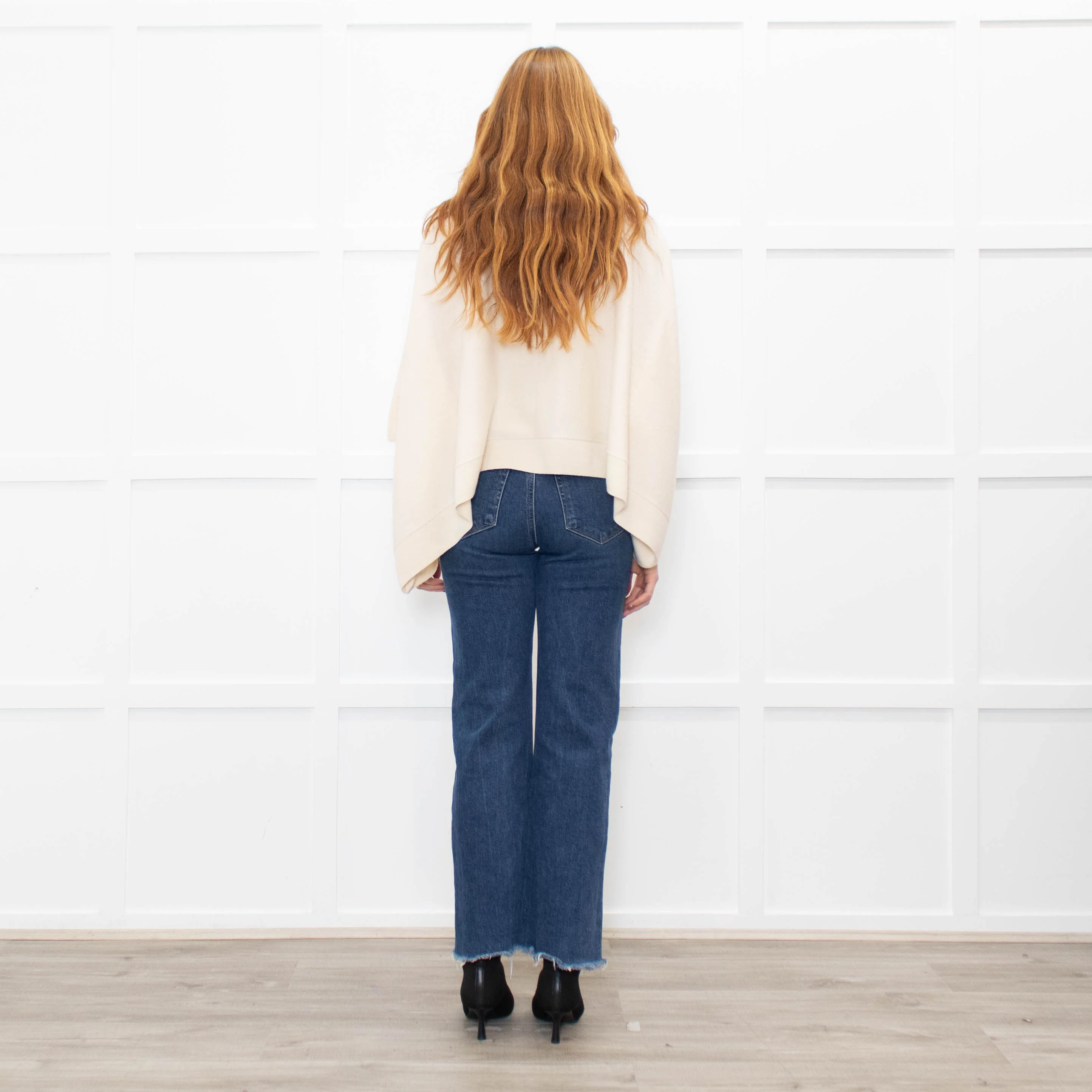 Hotel Particulier Cream Cashmere Poncho Style Jumper - Image 5