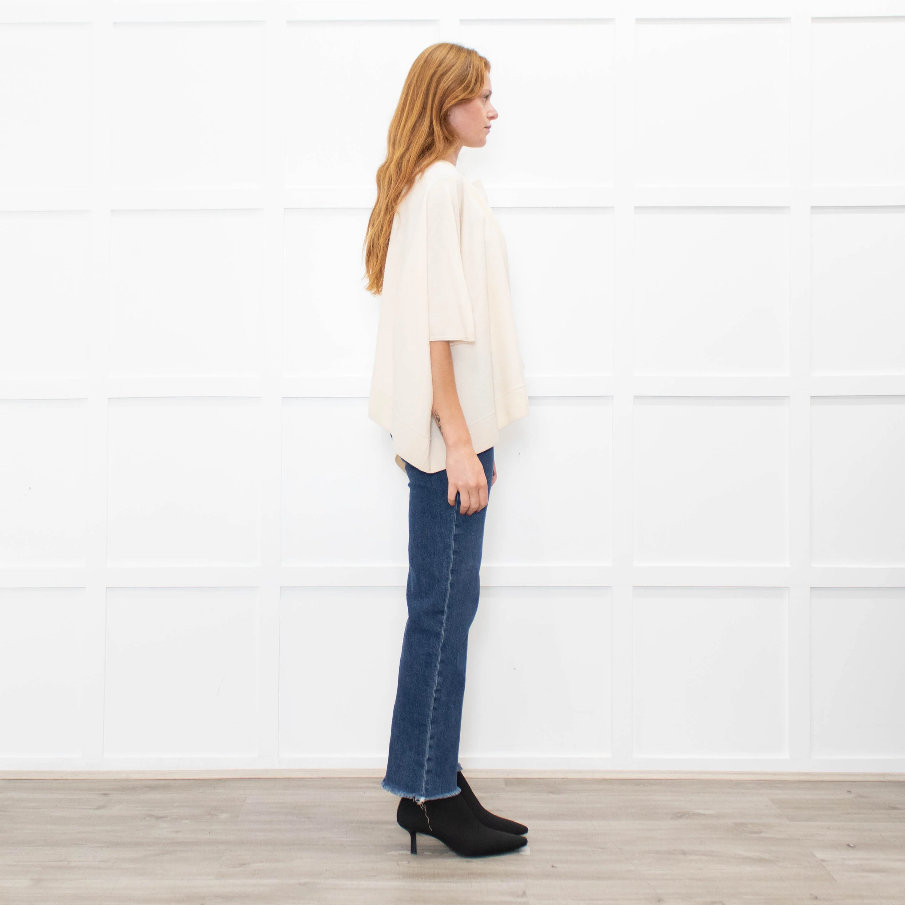 Hotel Particulier Cream Cashmere Poncho Style Jumper - Image 6