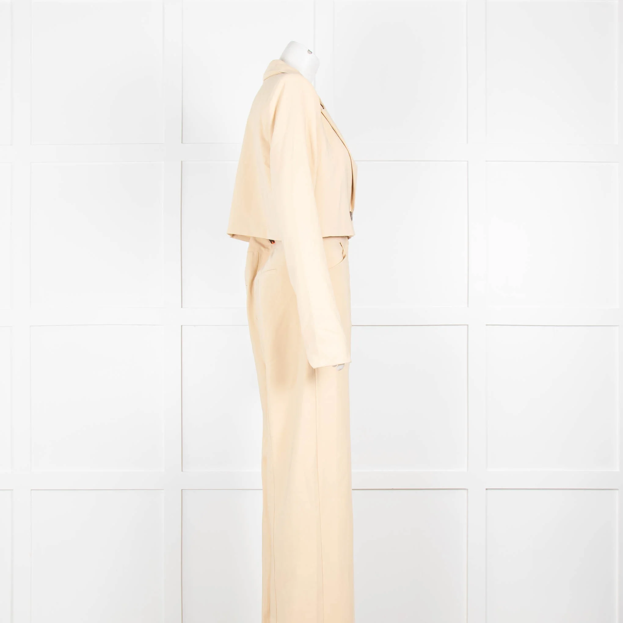 House of Harlow 1960 Pale Yellow Trouser Suit - Image 2