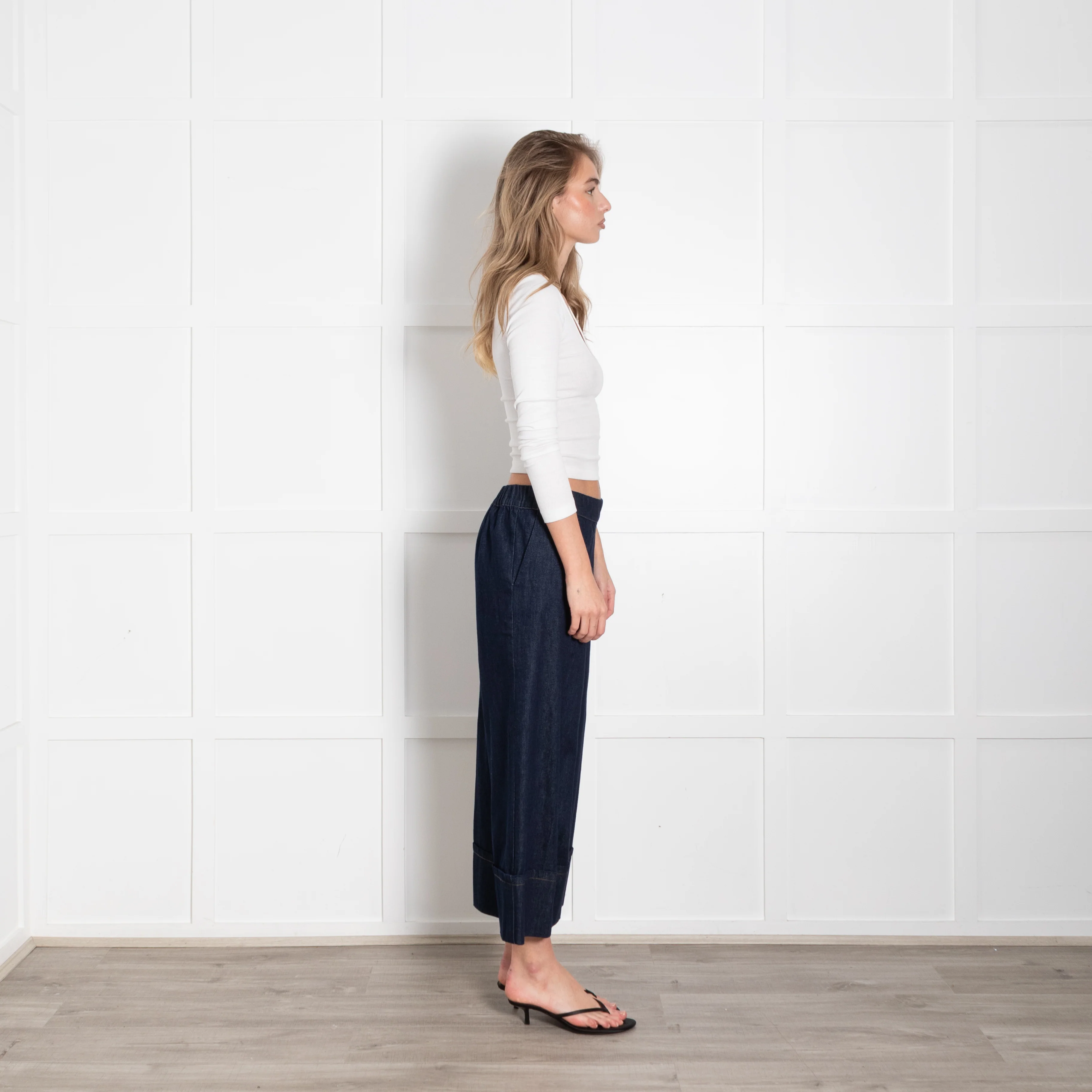 Humility Dark Denim Elasticated Waist Jeans - Image 6