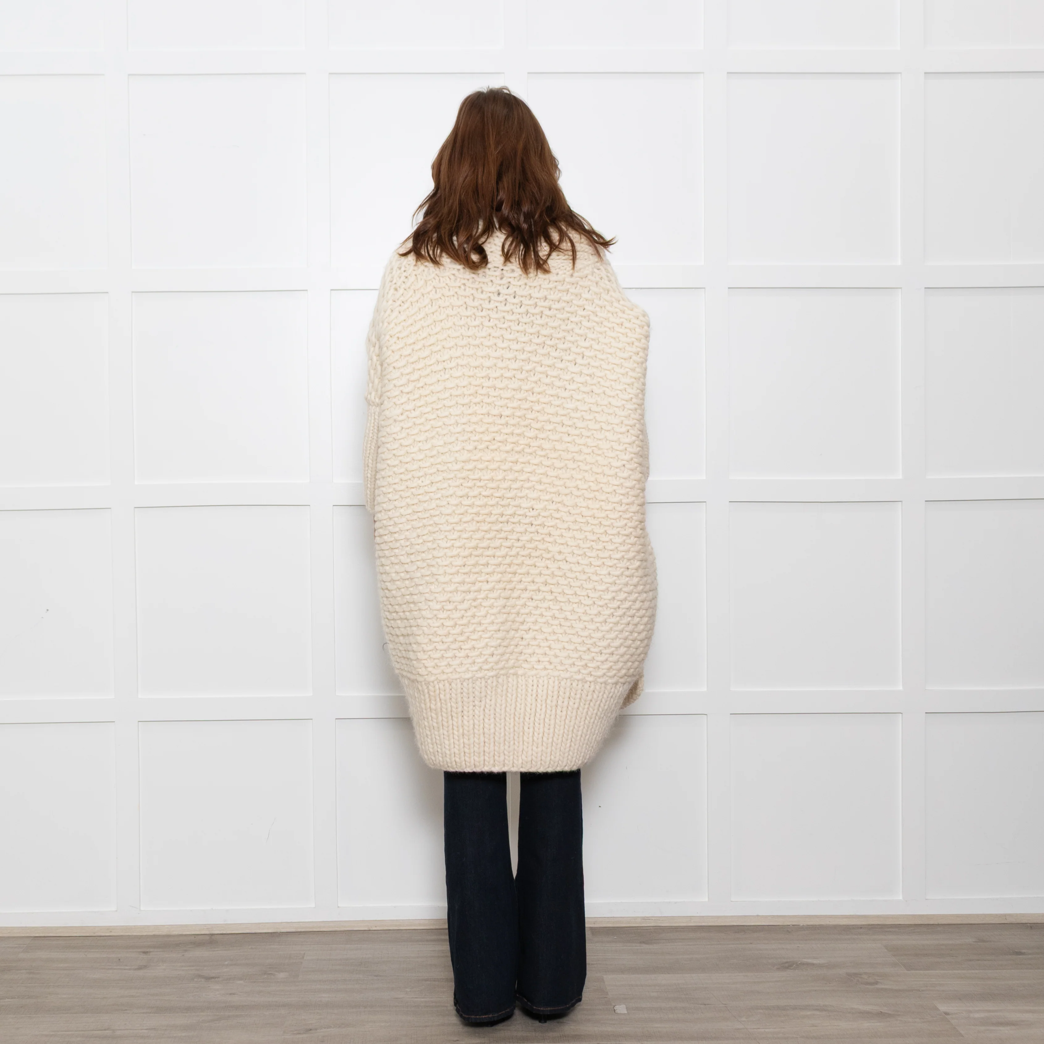 I Love Mr Mittens Cream Chunky Knit Long Cardigan - Image 5