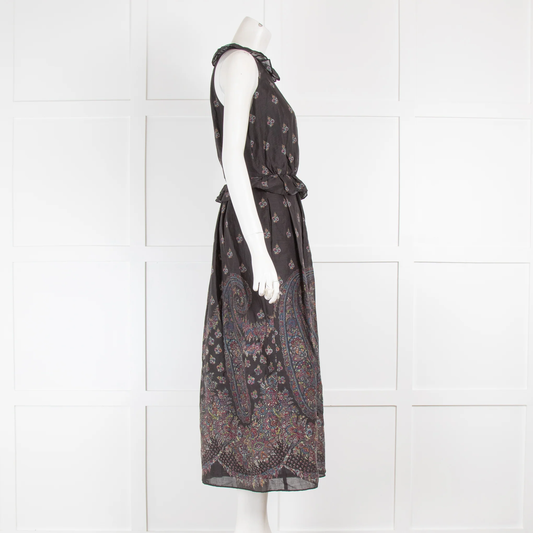 Idano Black Sleeveless Midi Dress - Image 2
