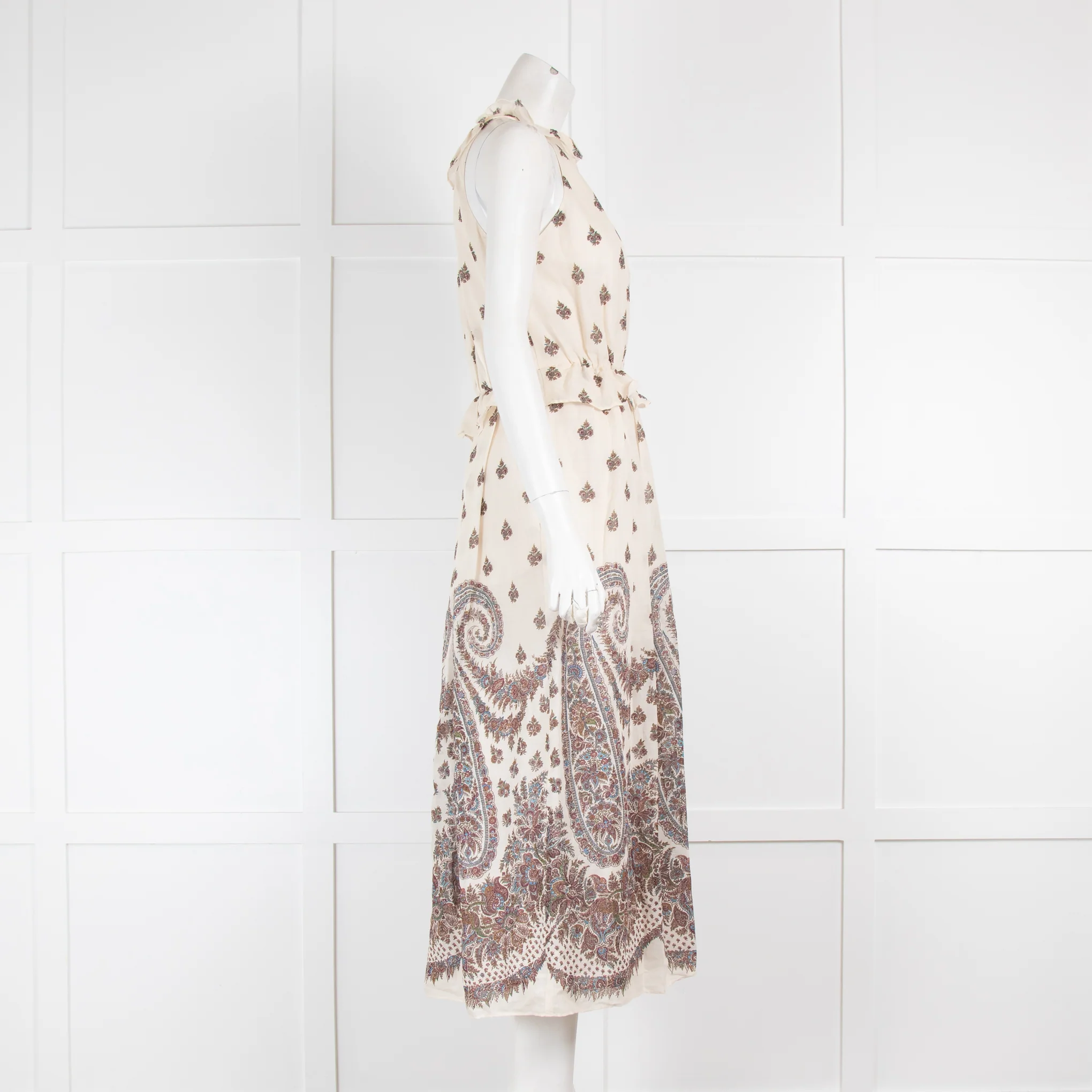 Idano Cream Sleeveless Midi Dress - Image 2