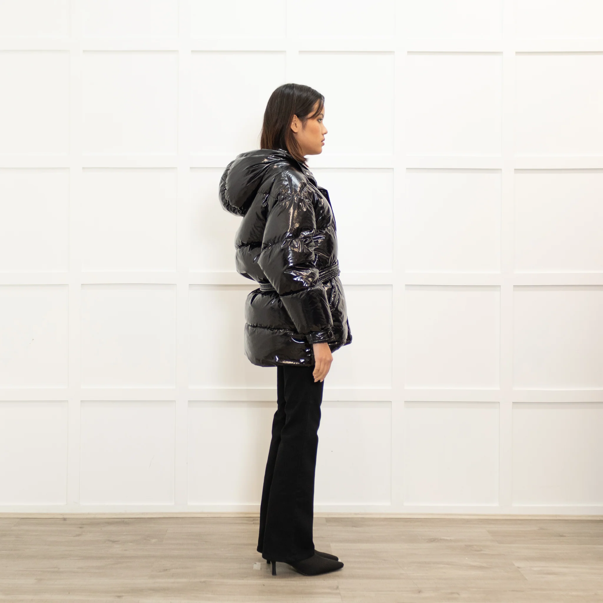 Ienki Ienki Black Gloss Puffer Jacket - Image 4