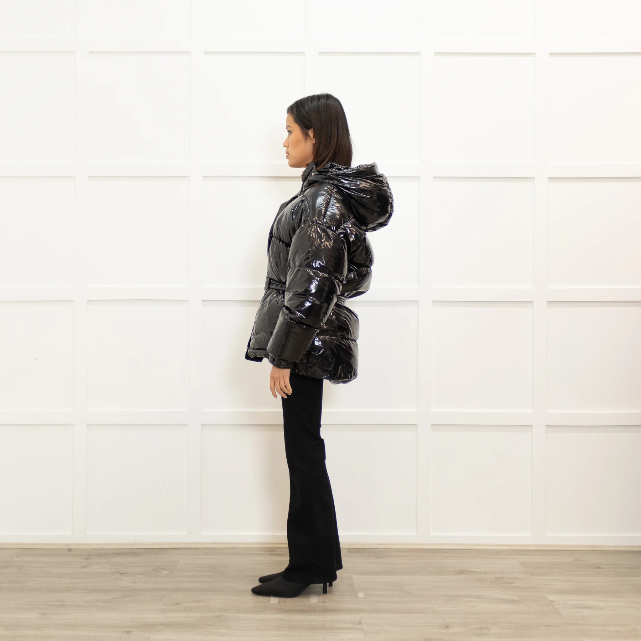 Ienki Ienki Black Gloss Puffer Jacket - Image 6