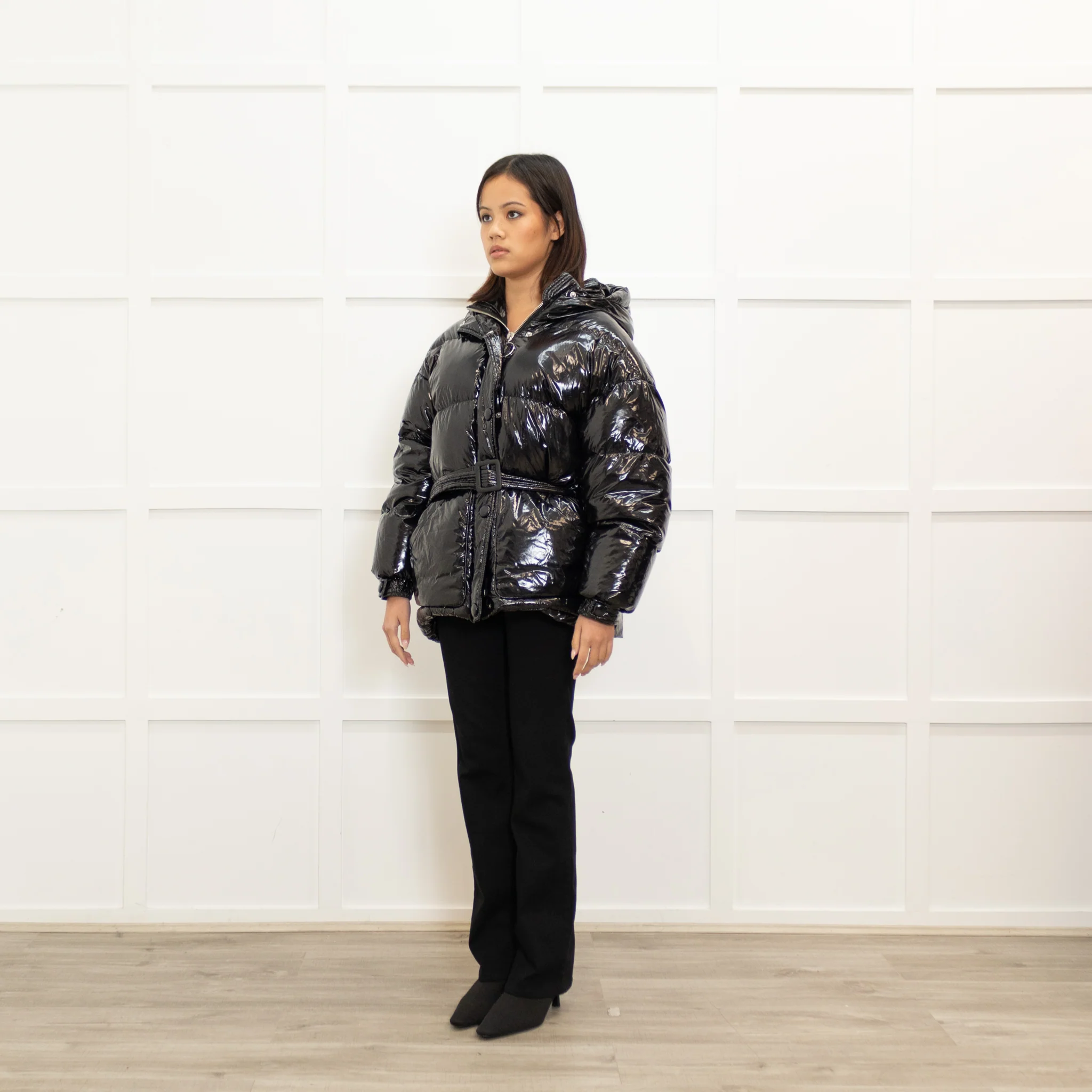 Ienki Ienki Black Gloss Puffer Jacket - Image 7