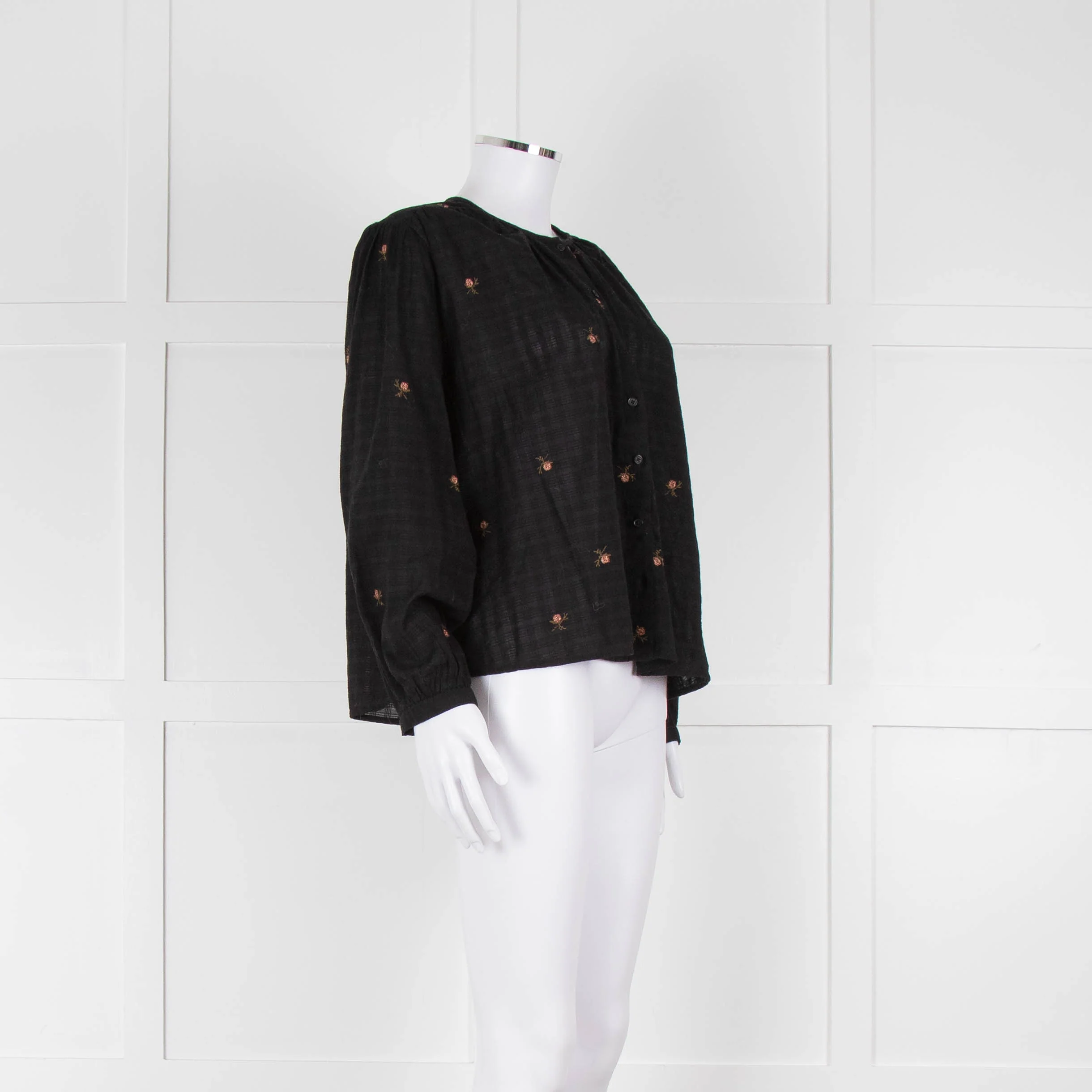 Indi & Cold Black Floral Button Up Front - Image 2