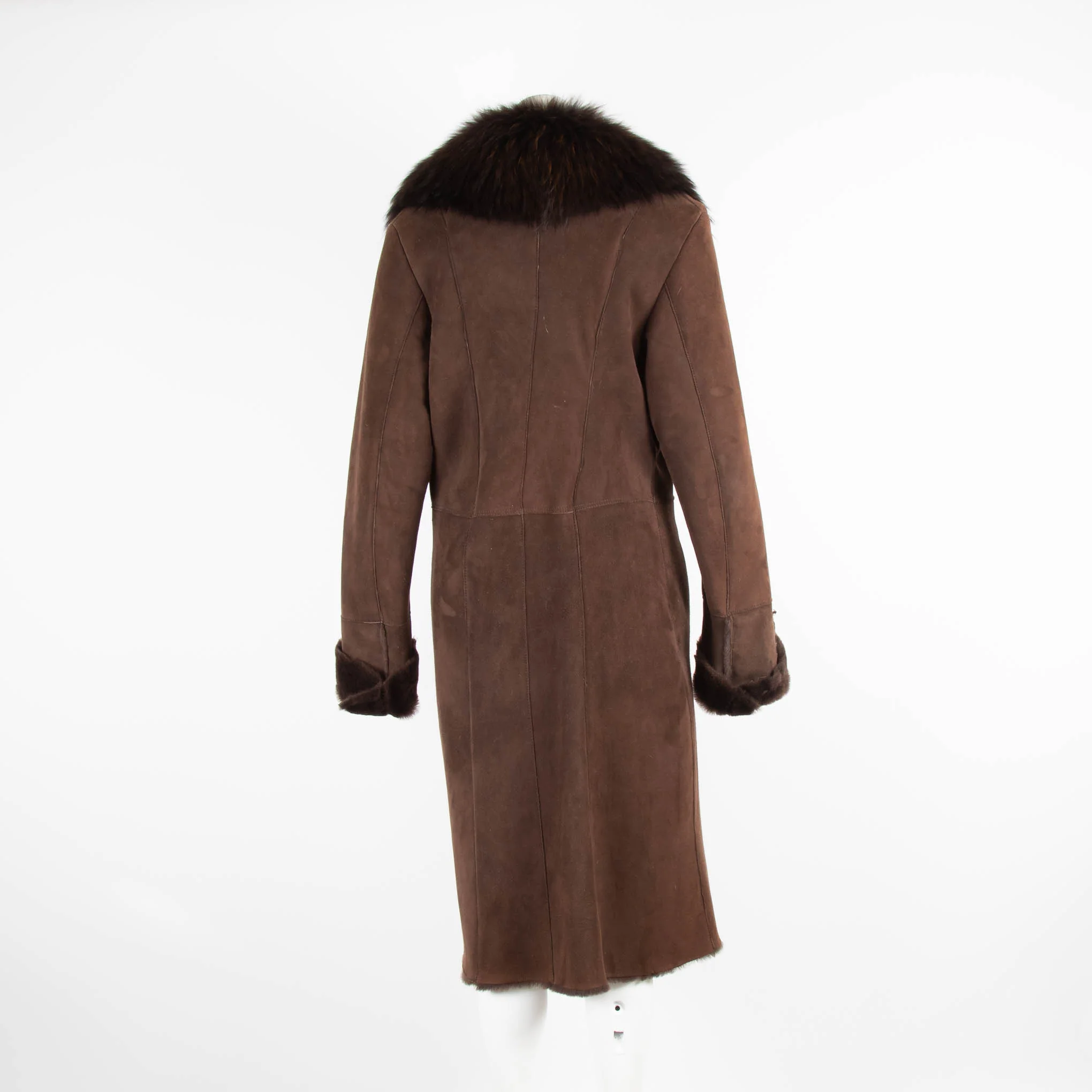 Inochi Brown Sheepskin Coat with Fur - Image 3