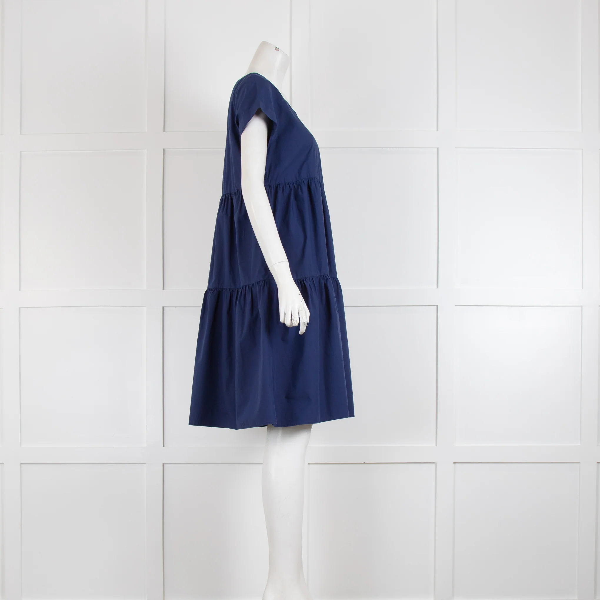 Intrend Blue Mini Dress with Tiered Skirt - Image 2