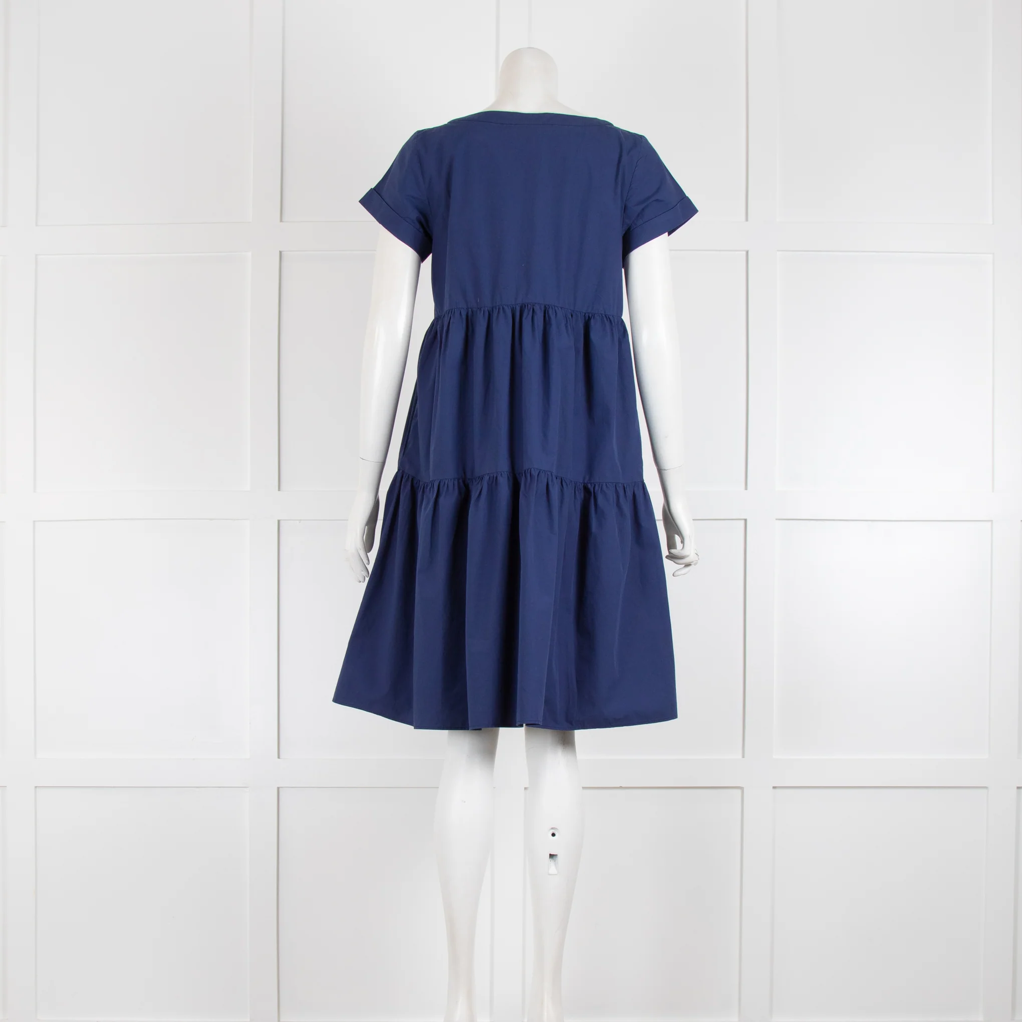 Intrend Blue Mini Dress with Tiered Skirt - Image 3