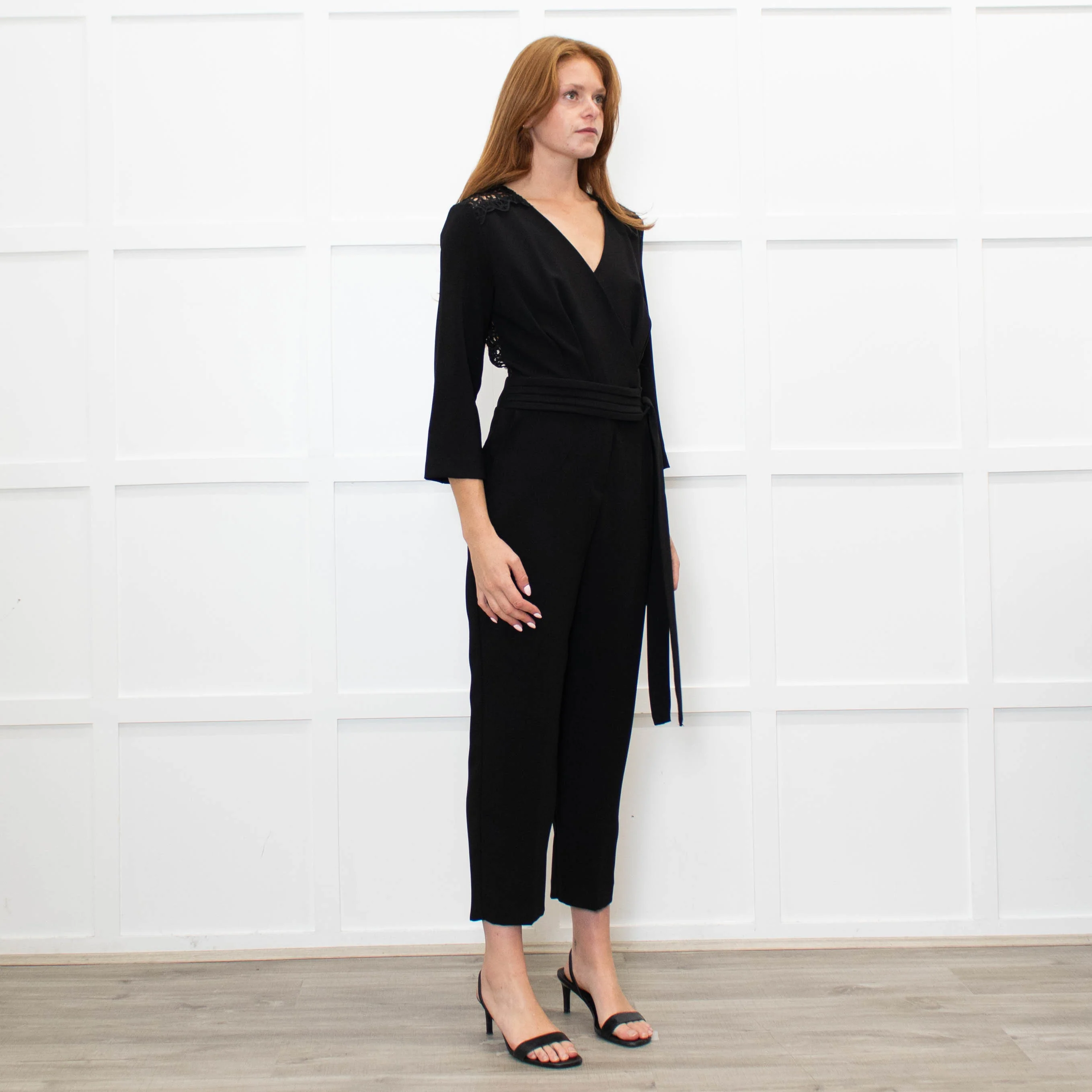 IPEKYOL Black Jumpsuit With Lace Back - Image 7