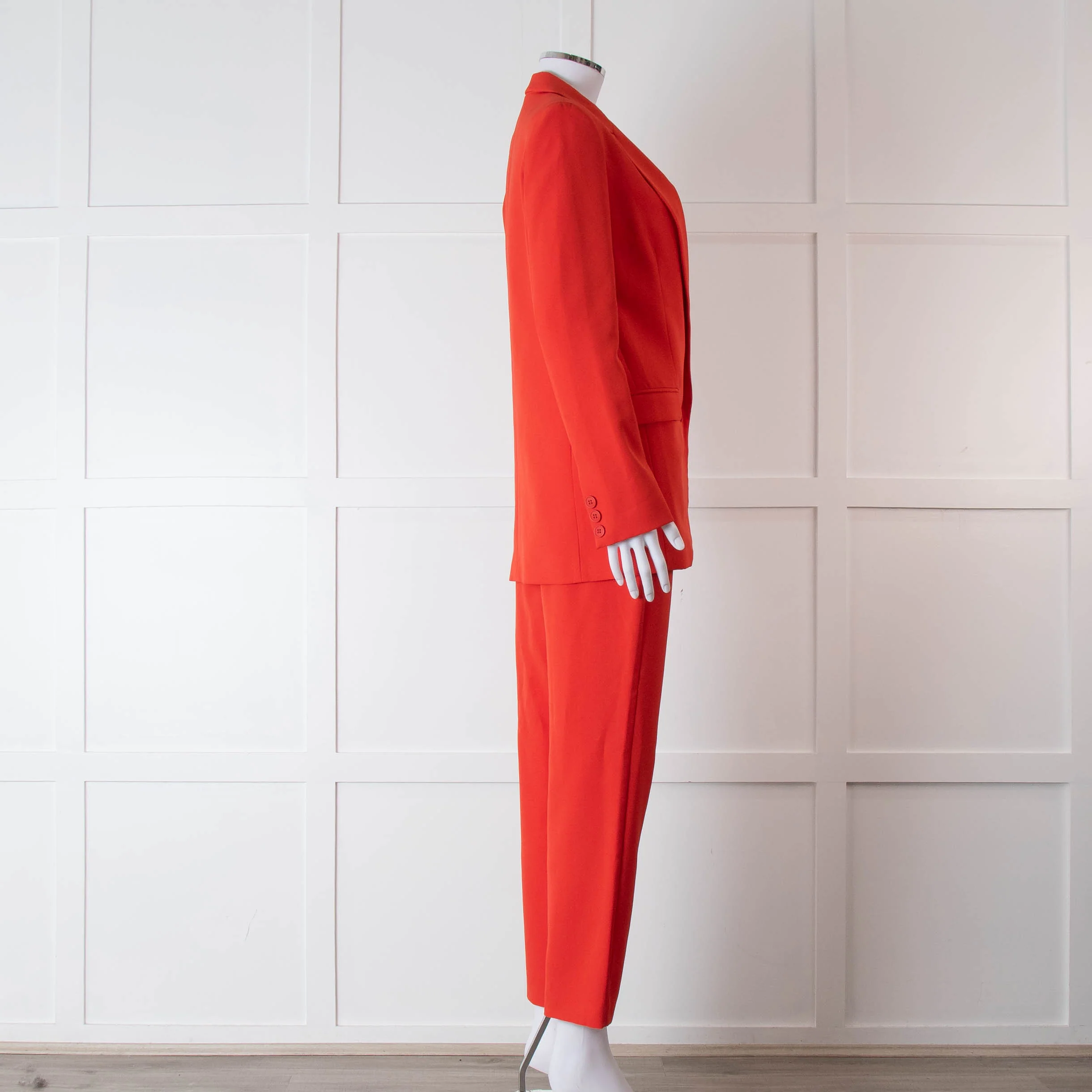Iris & Ink Red Straight Fit Trouser Suit - Image 4