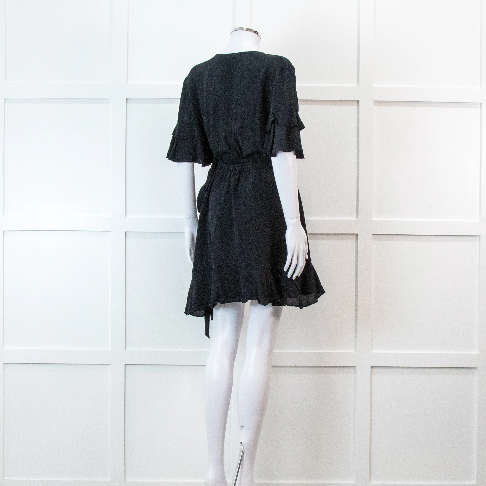 Iro Black Wrap Mini Dress - Image 4
