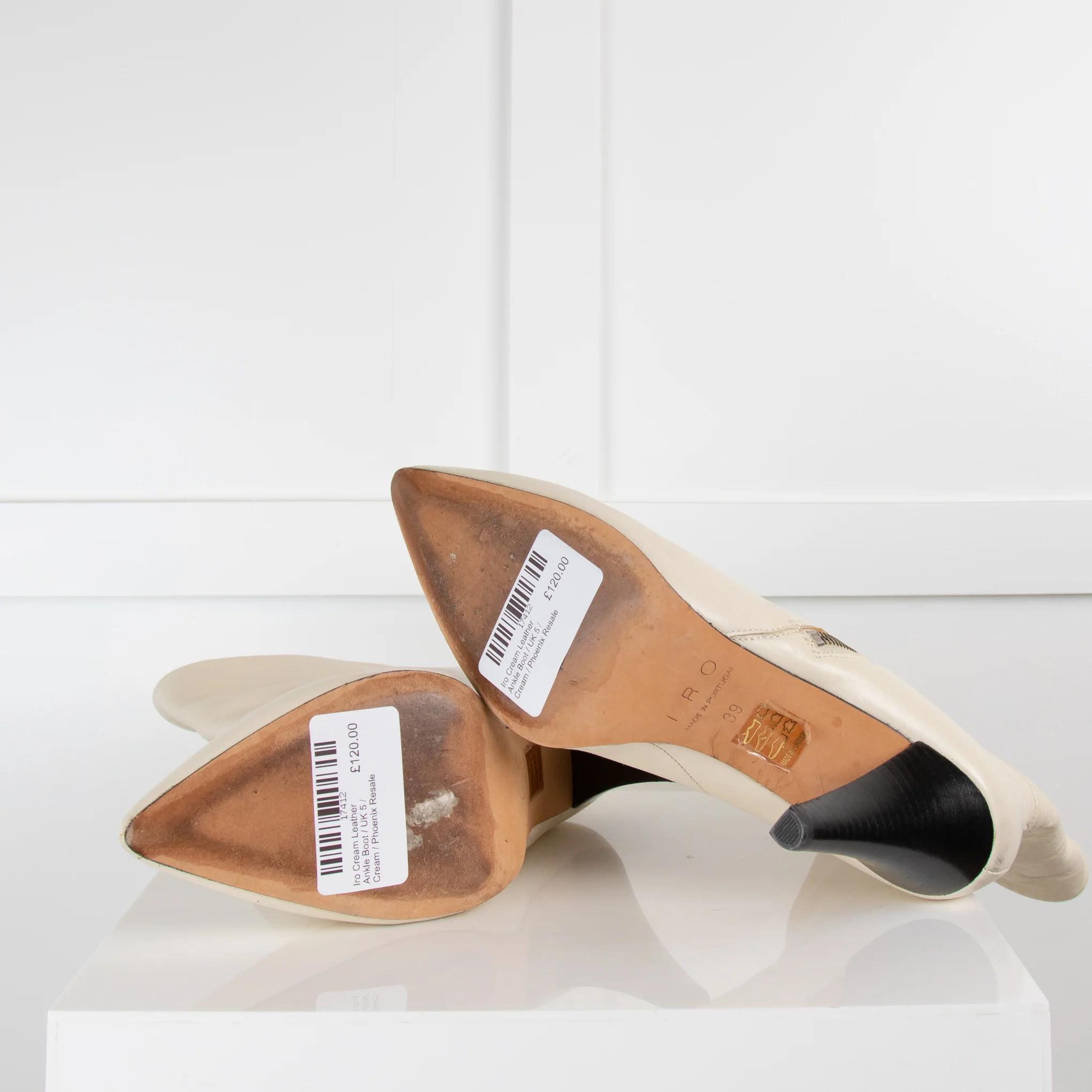 Iro Cream Leather Ankle Boot - Image 5