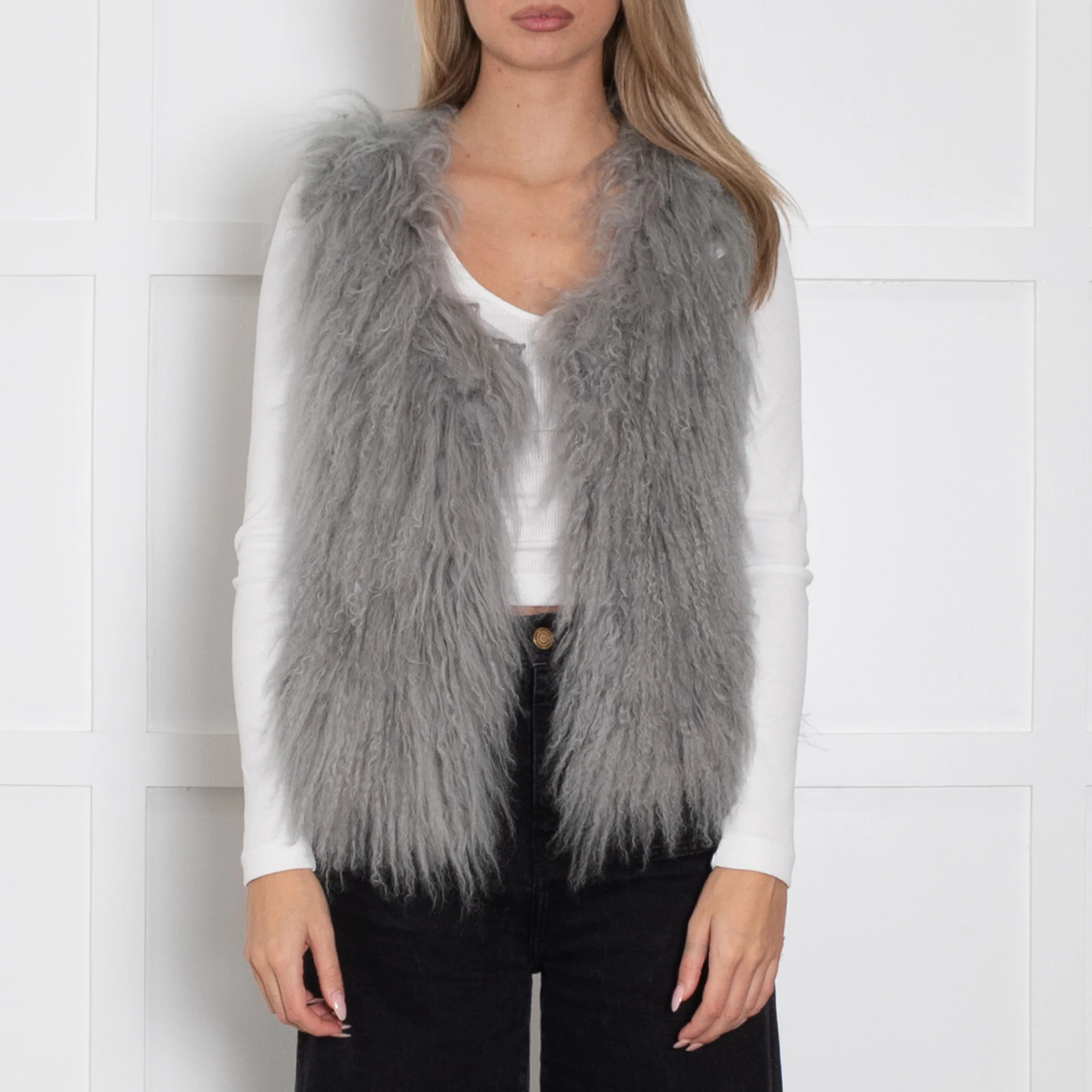 IRO Grey Antea Mongolia Gilet - Image 2