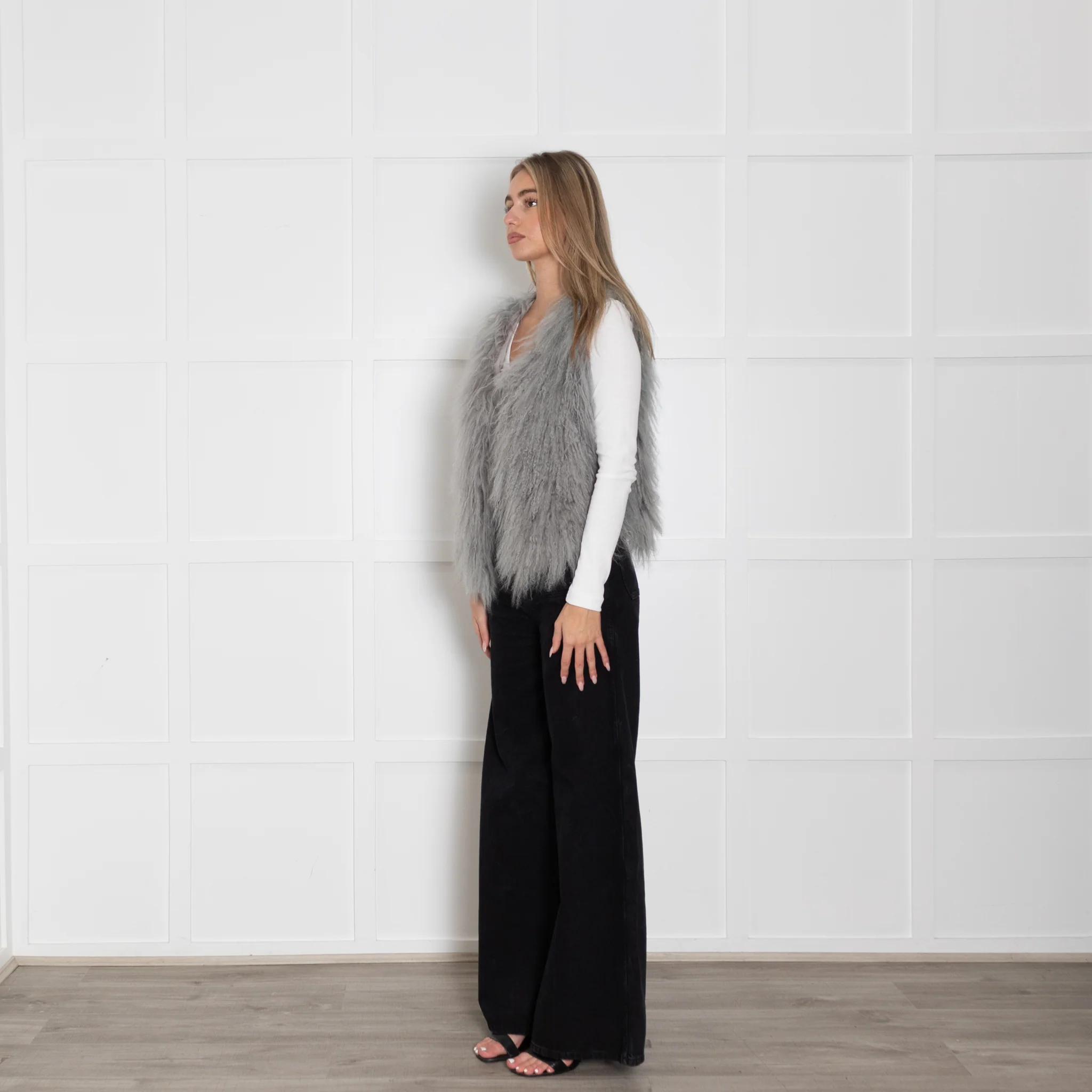 IRO Grey Antea Mongolia Gilet - Image 3