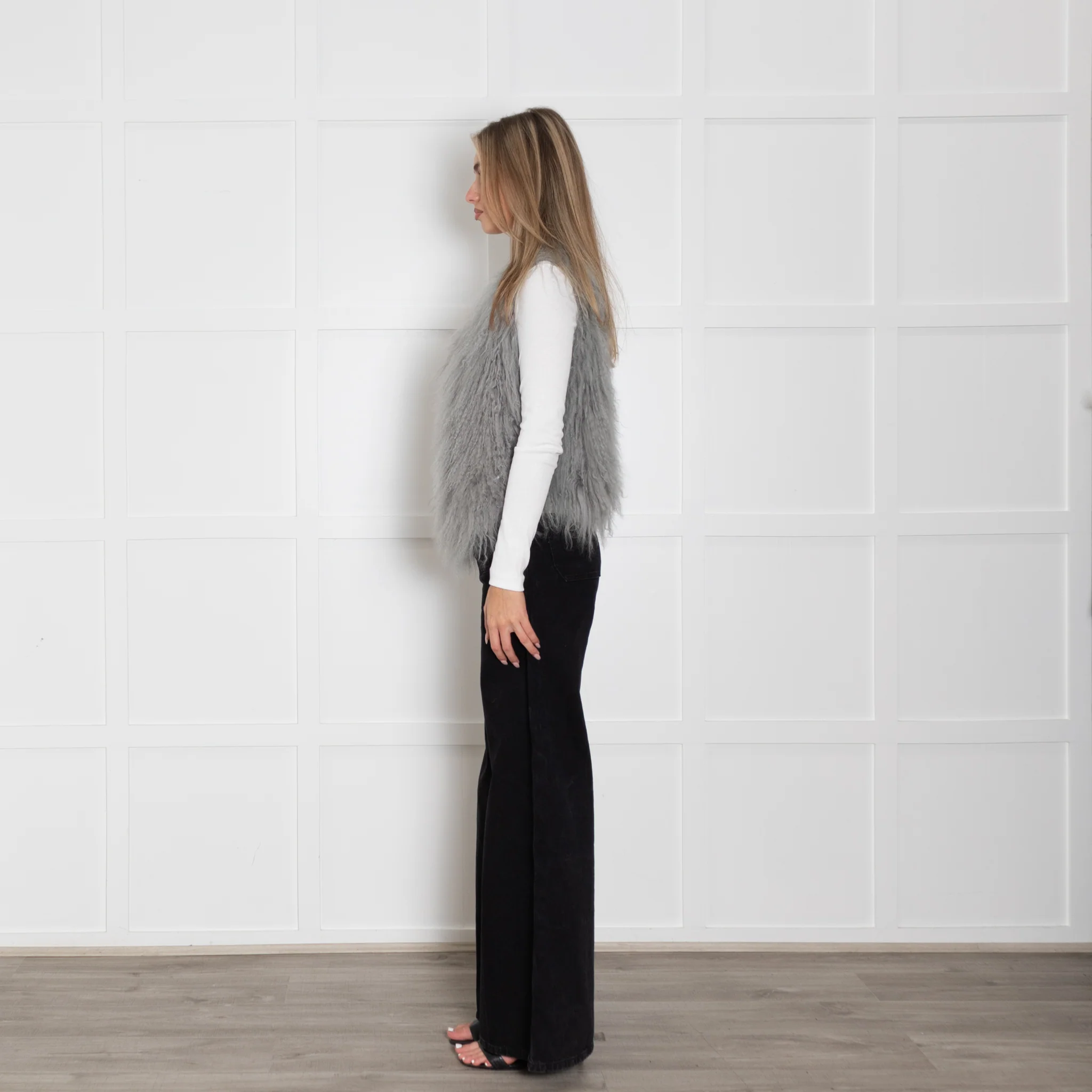 IRO Grey Antea Mongolia Gilet - Image 4