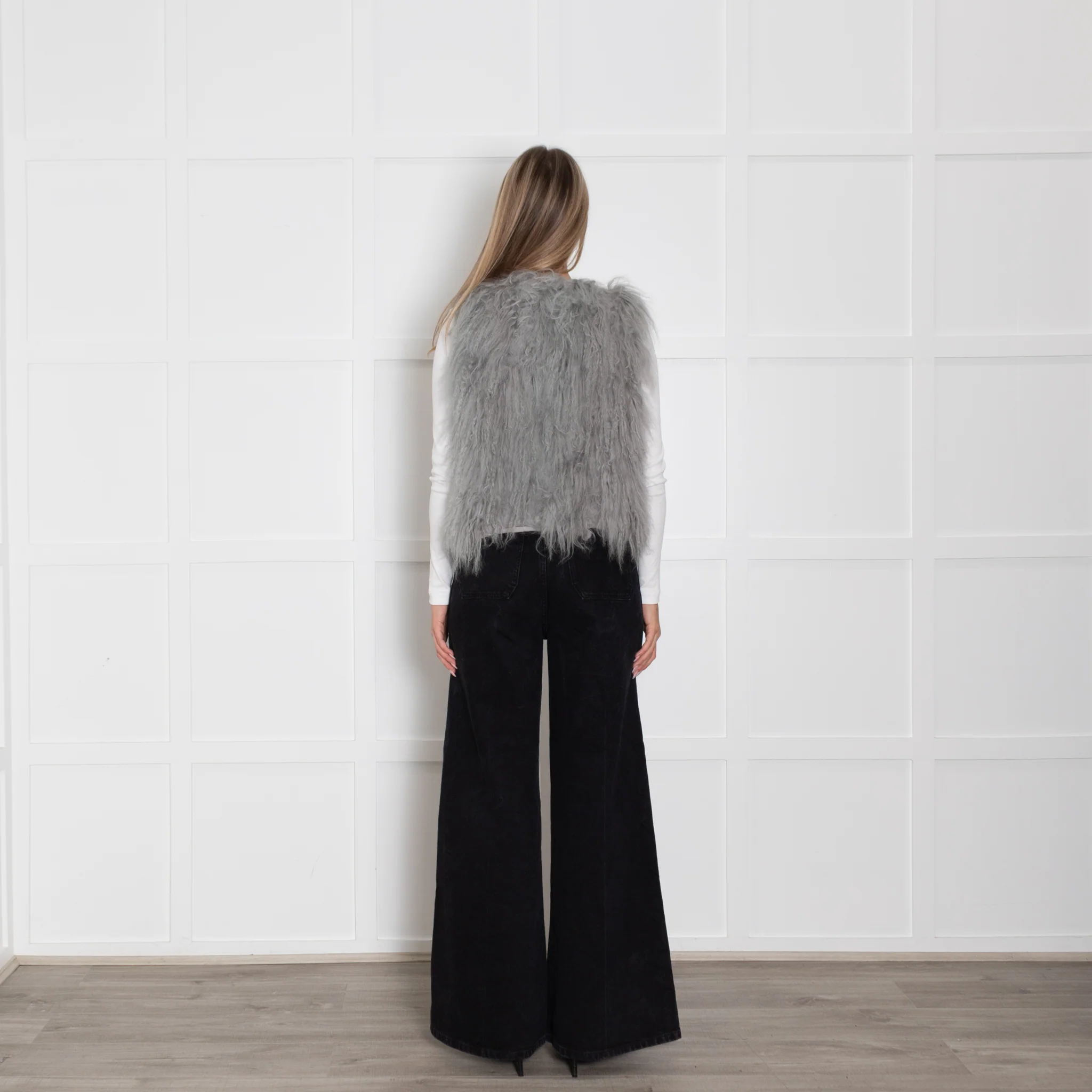 IRO Grey Antea Mongolia Gilet - Image 5