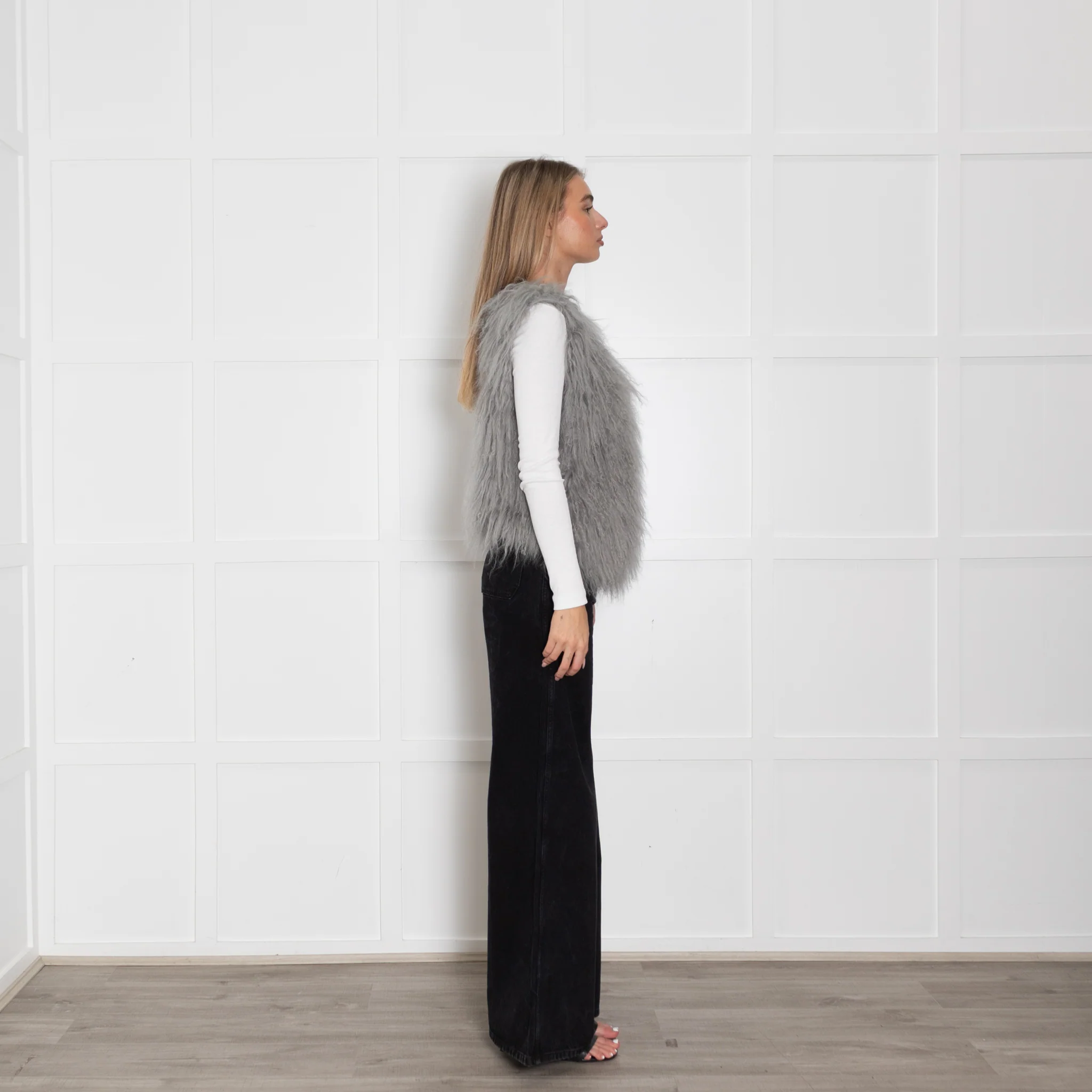 IRO Grey Antea Mongolia Gilet - Image 6