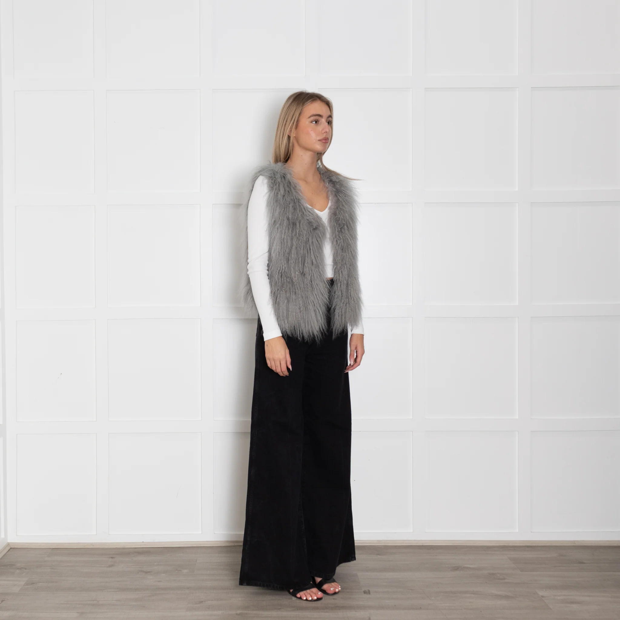 IRO Grey Antea Mongolia Gilet - Image 7