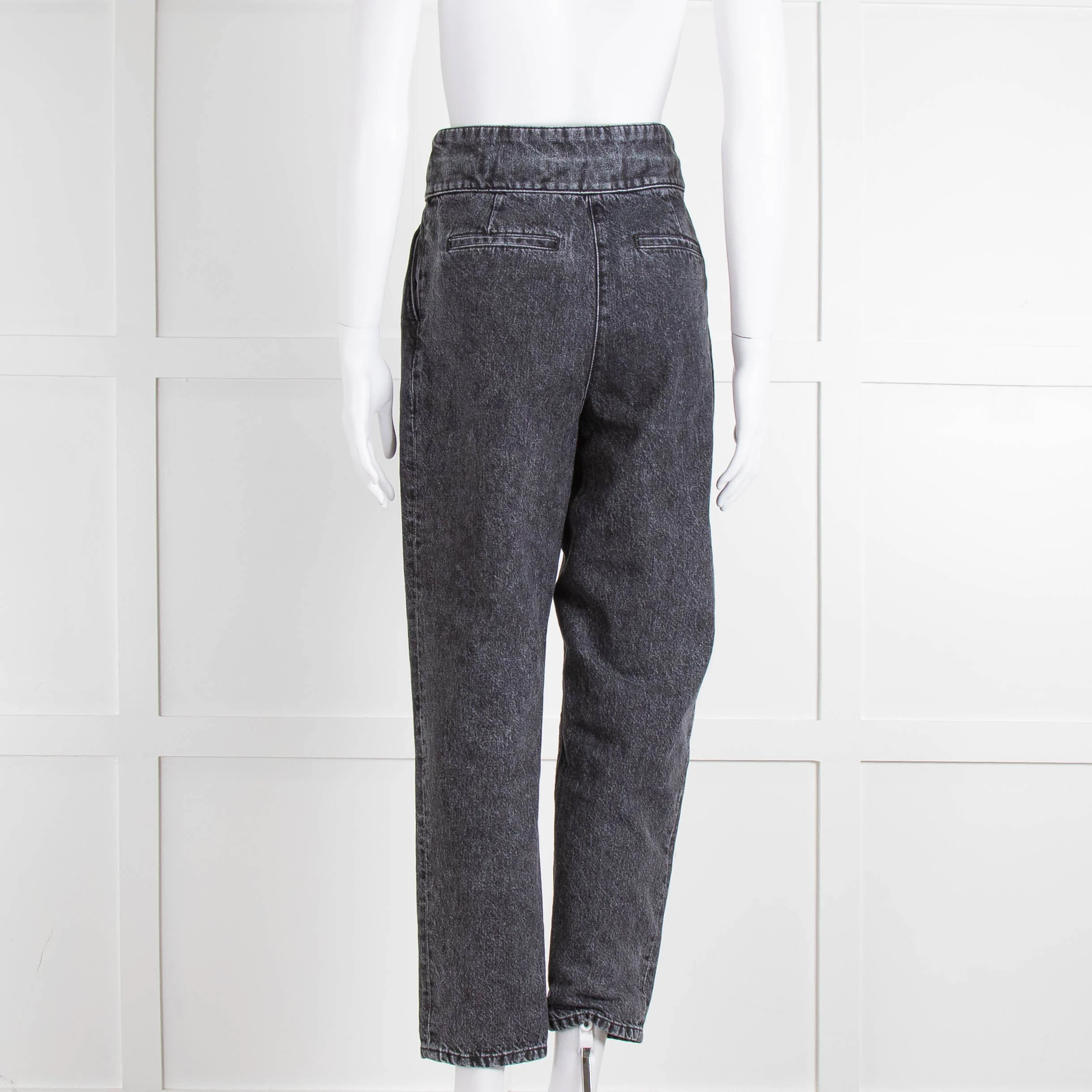 Iro Grey Paper Bag Tie Waist Jeans - Image 5