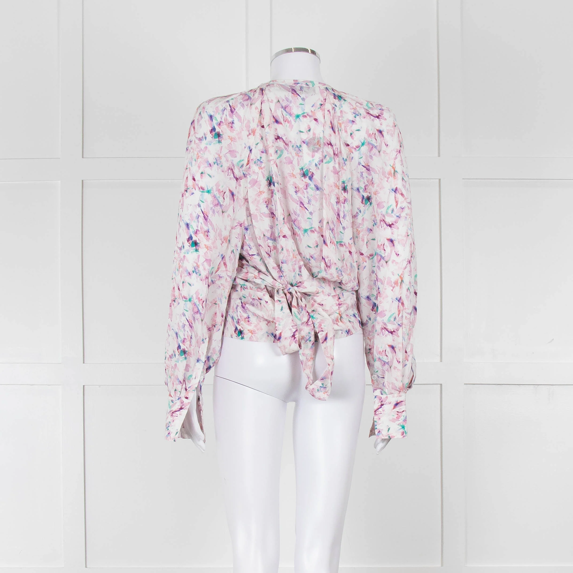 IRO Pastel Patterned Wrap Around Blouse - Image 5