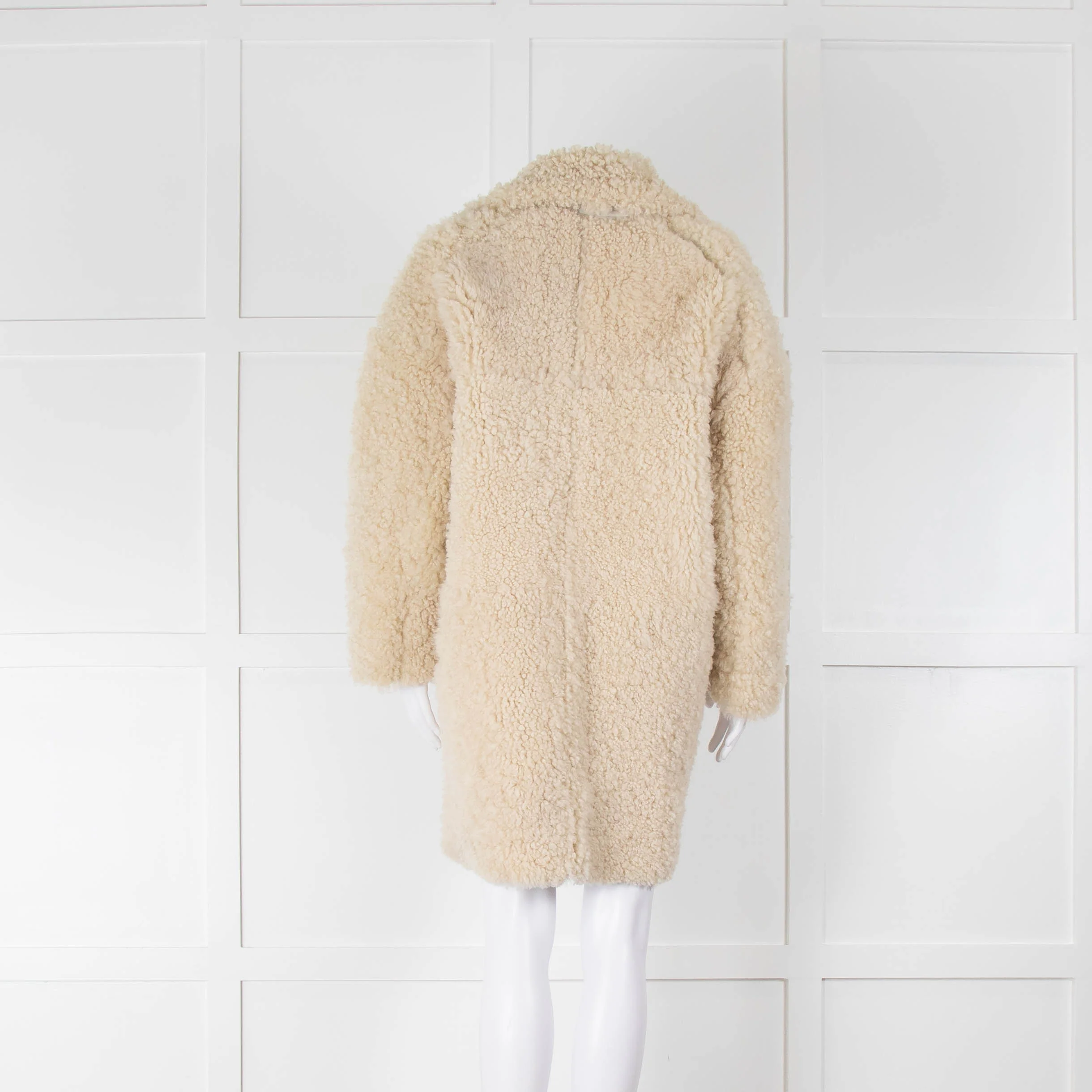 Iro Reversible Cream Shearling Jacket - Image 3