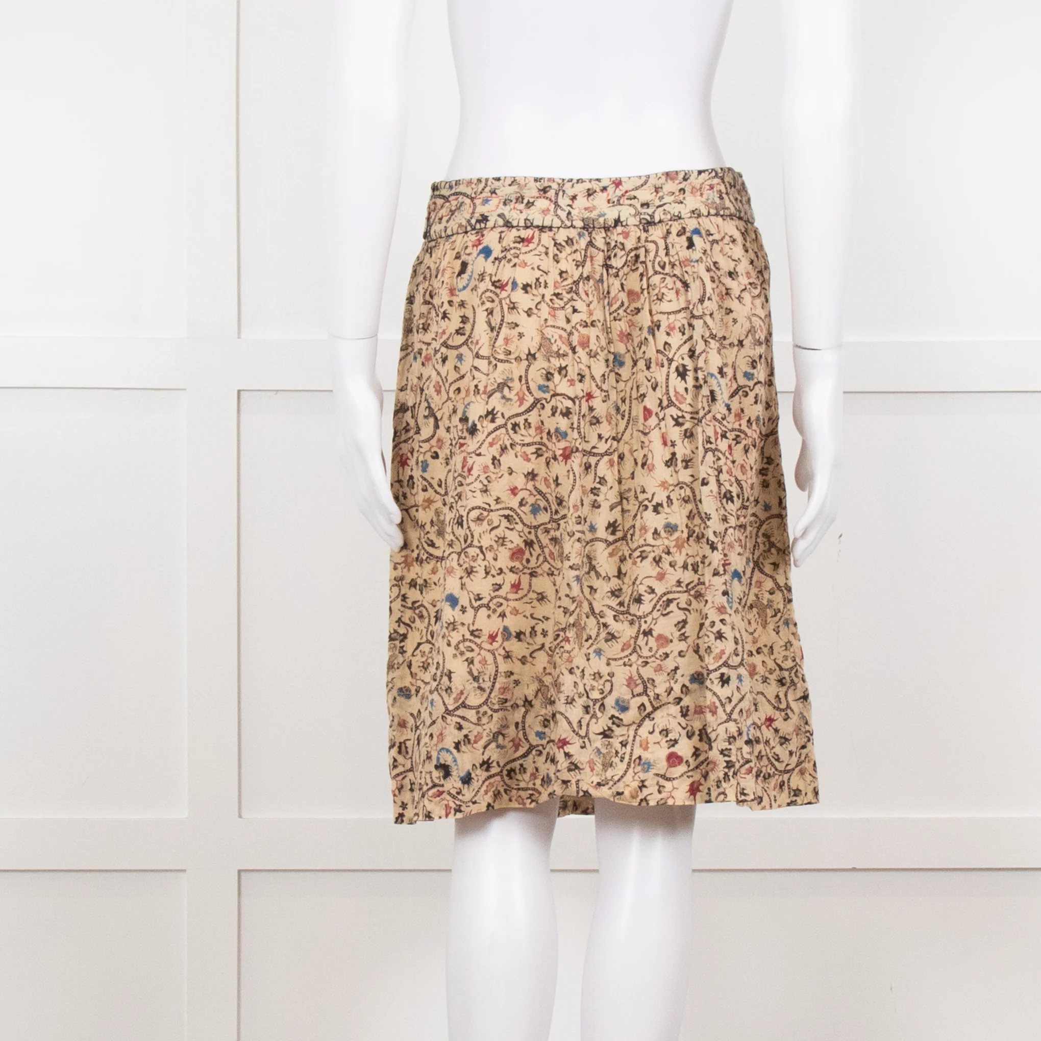 Isabel Marant Beige Botanical Print Short Skirt - Image 5