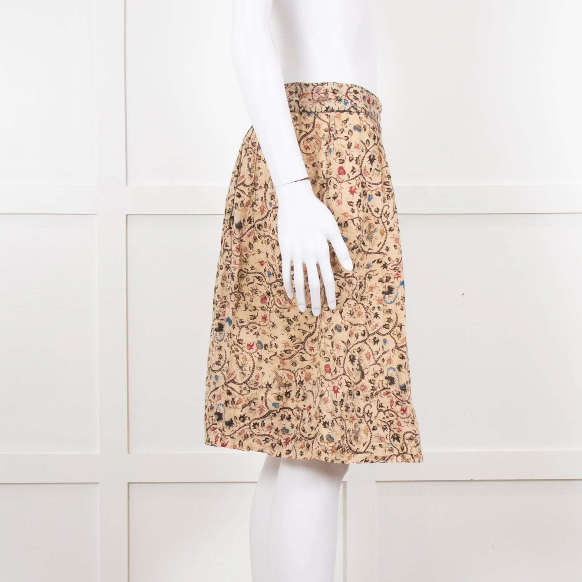 Isabel Marant Beige Botanical Print Short Skirt - Image 7