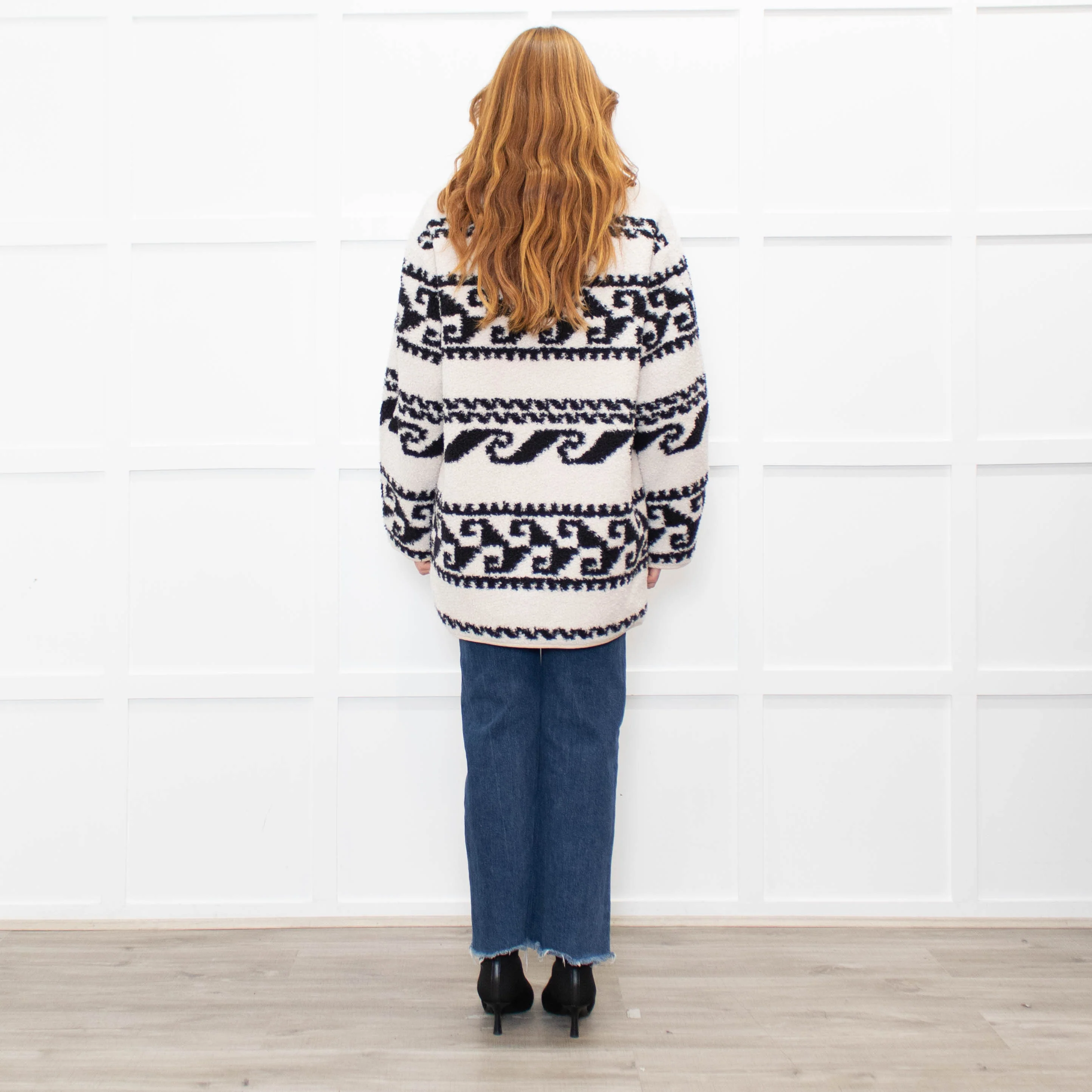 Isabel Marant Black And Cream Reversible Himemma Oversized Jacket - Image 5