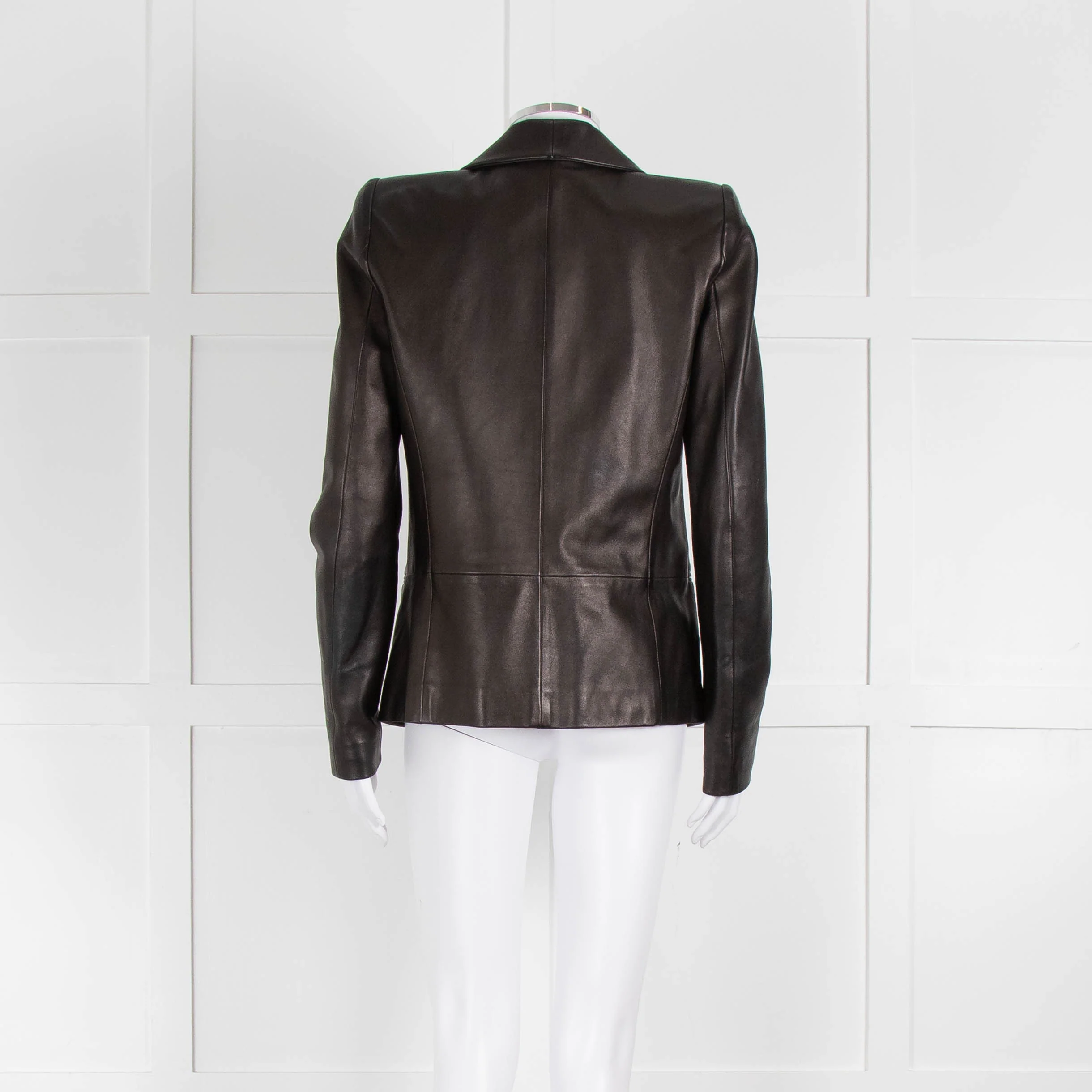 Isabel Marant Black Leather Blazer Jacket - Image 5