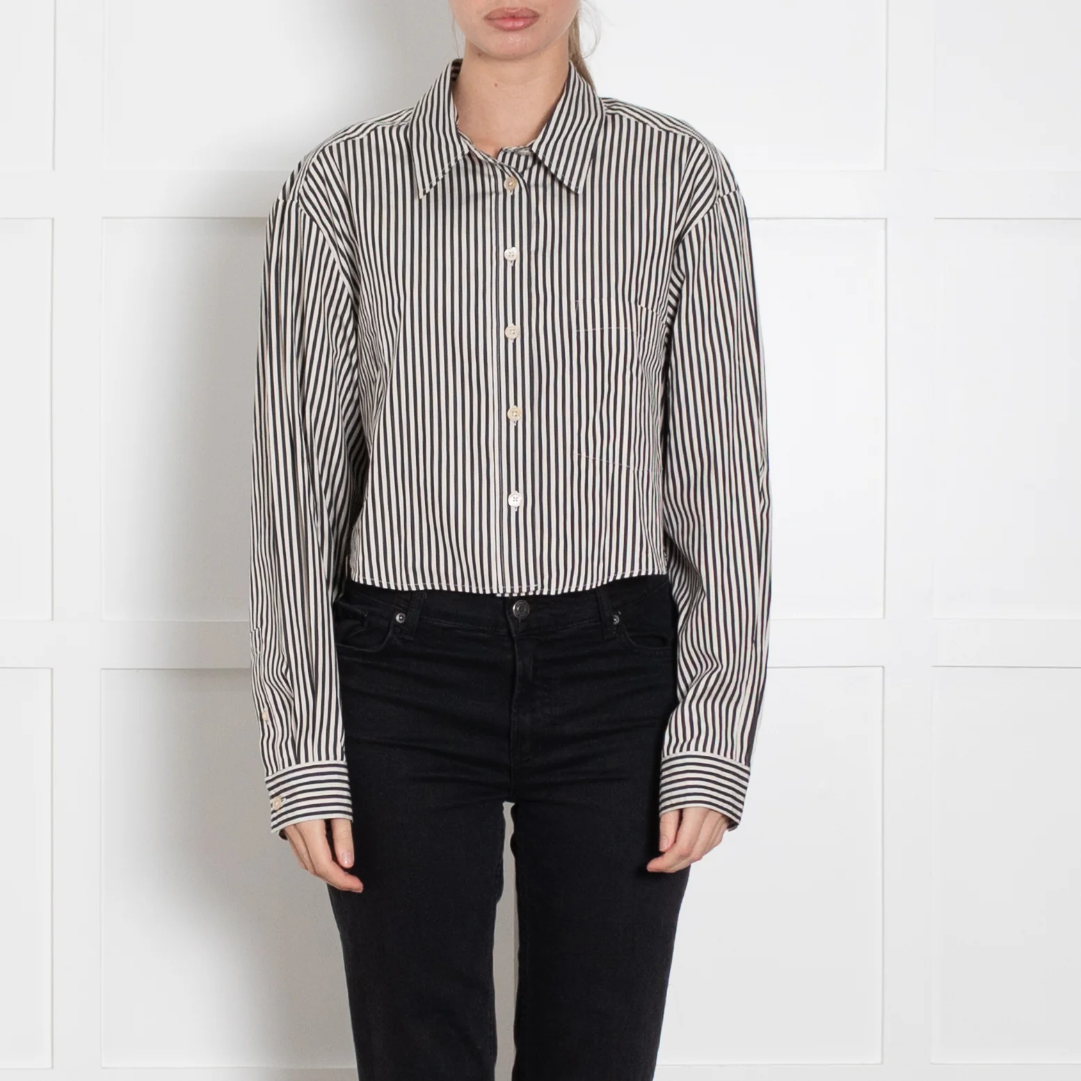 Isabel Marant Etoile Fleora Crop Shirt Stripe - Image 2