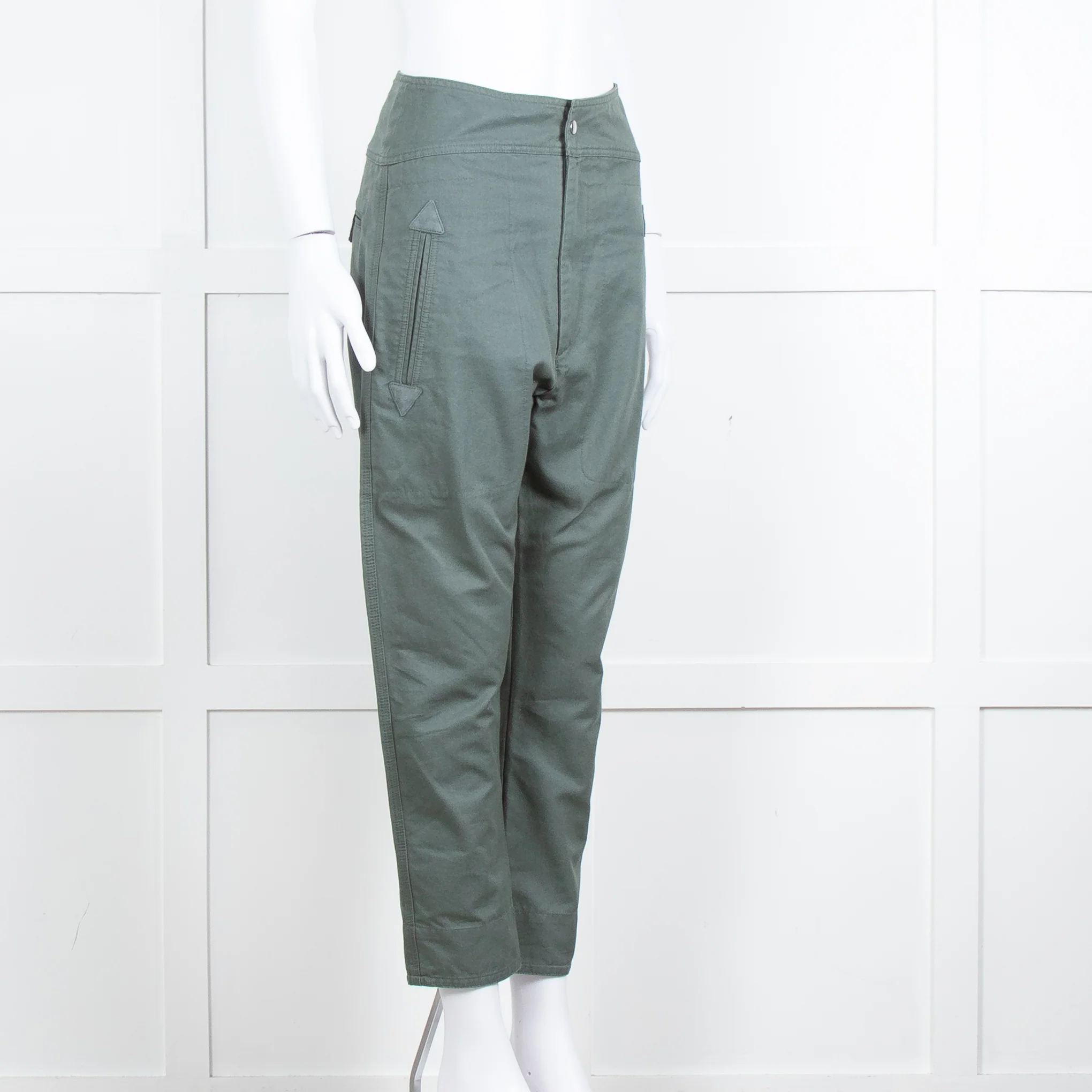 Isabel Marant Etoile Green Cotton Trousers - Image 2