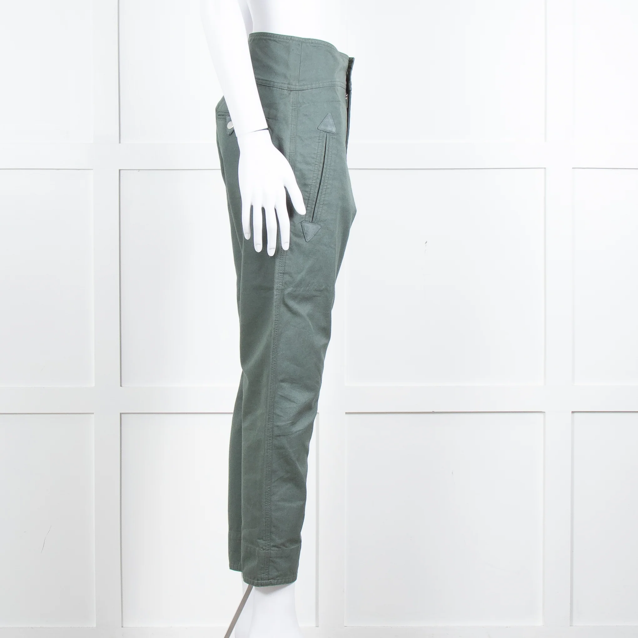 Isabel Marant Etoile Green Cotton Trousers - Image 3