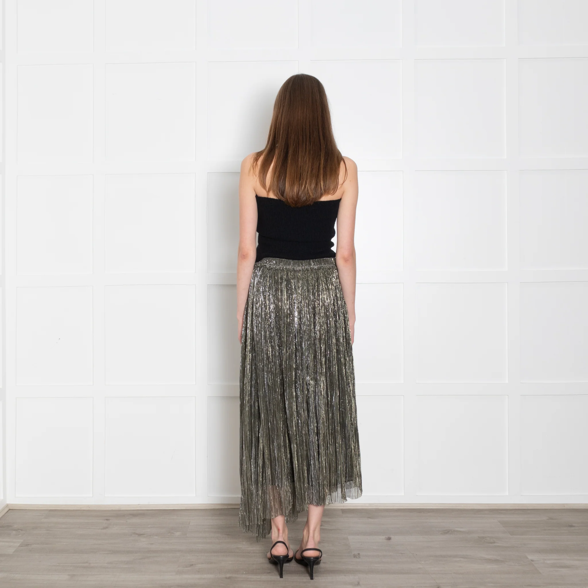 Isabel Marant Etoile Silver Lurex Asymmetric Skirt - Image 5