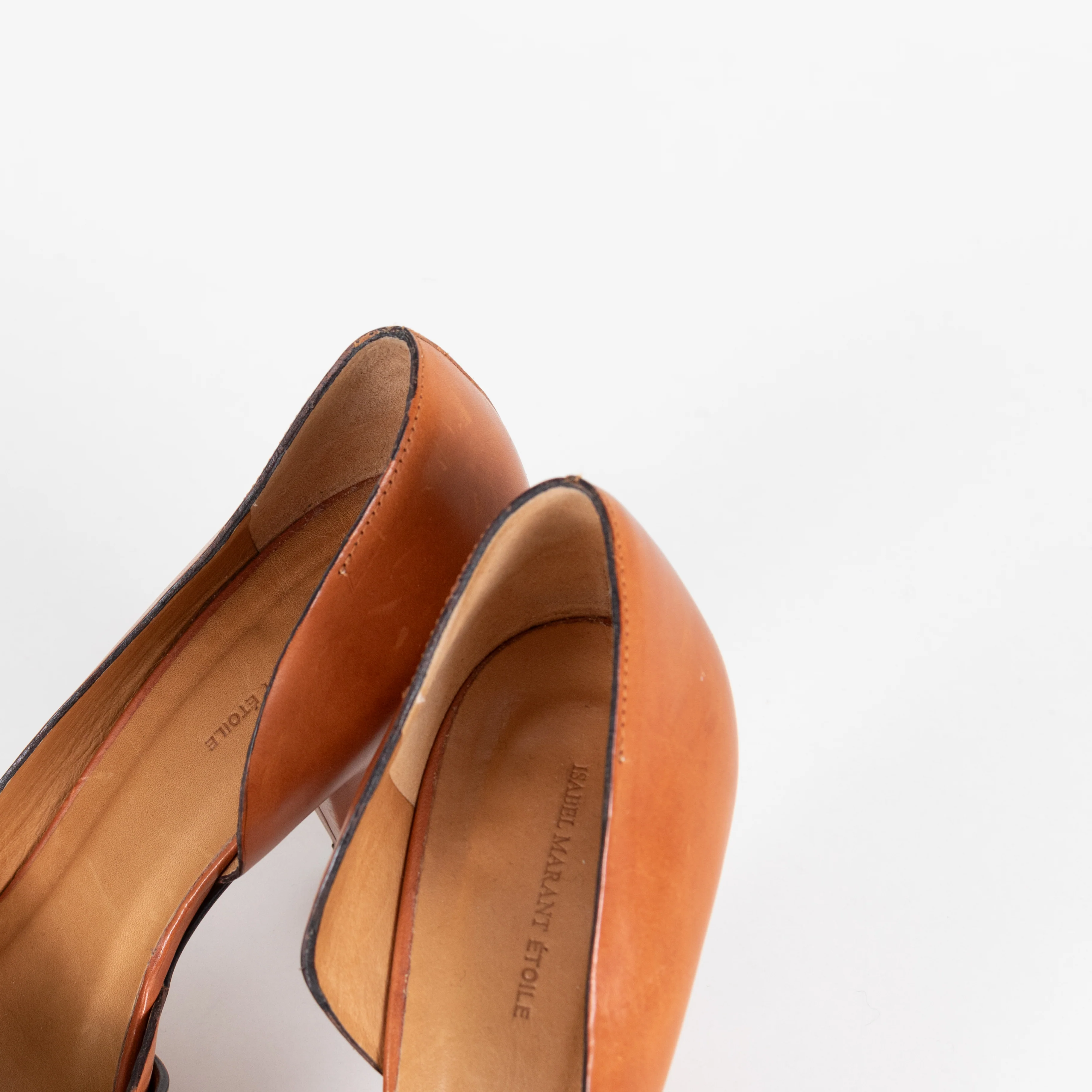 Isabel Marant Etoile Tan Leather Cone Shaped Heel Shoes - Image 10