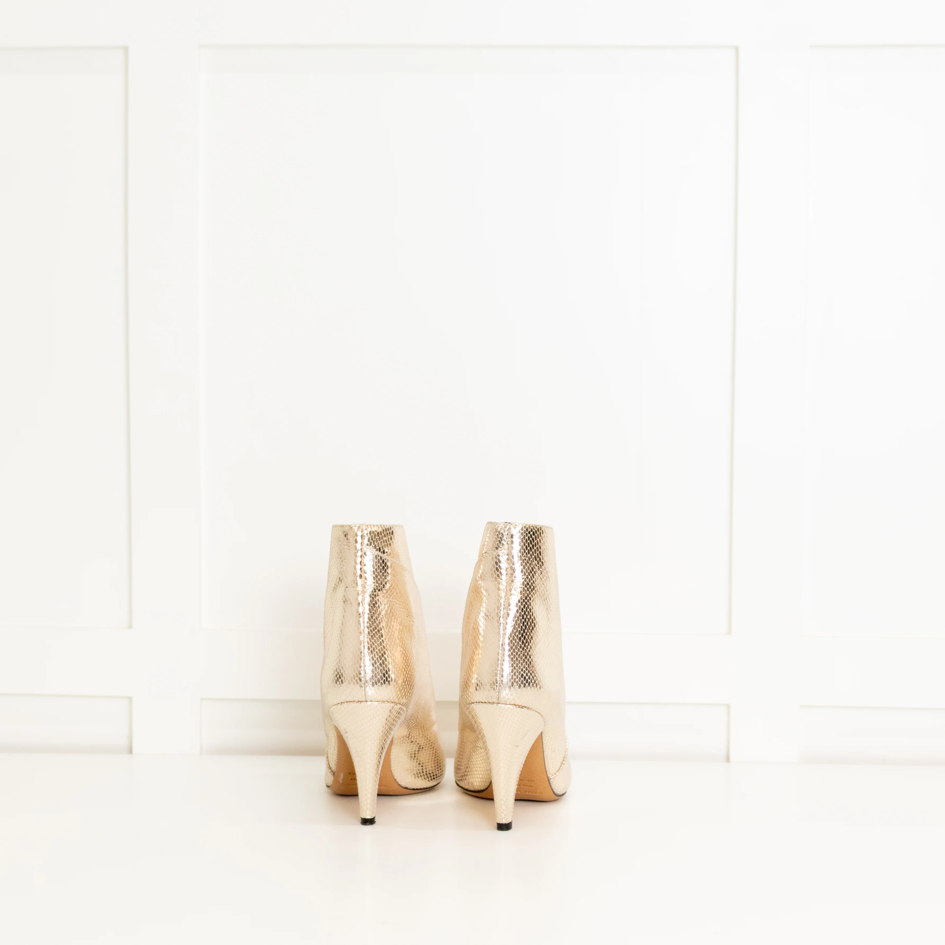 Isabel Marant Gold Embossed Leather Archenn Ankle Boots - Image 5