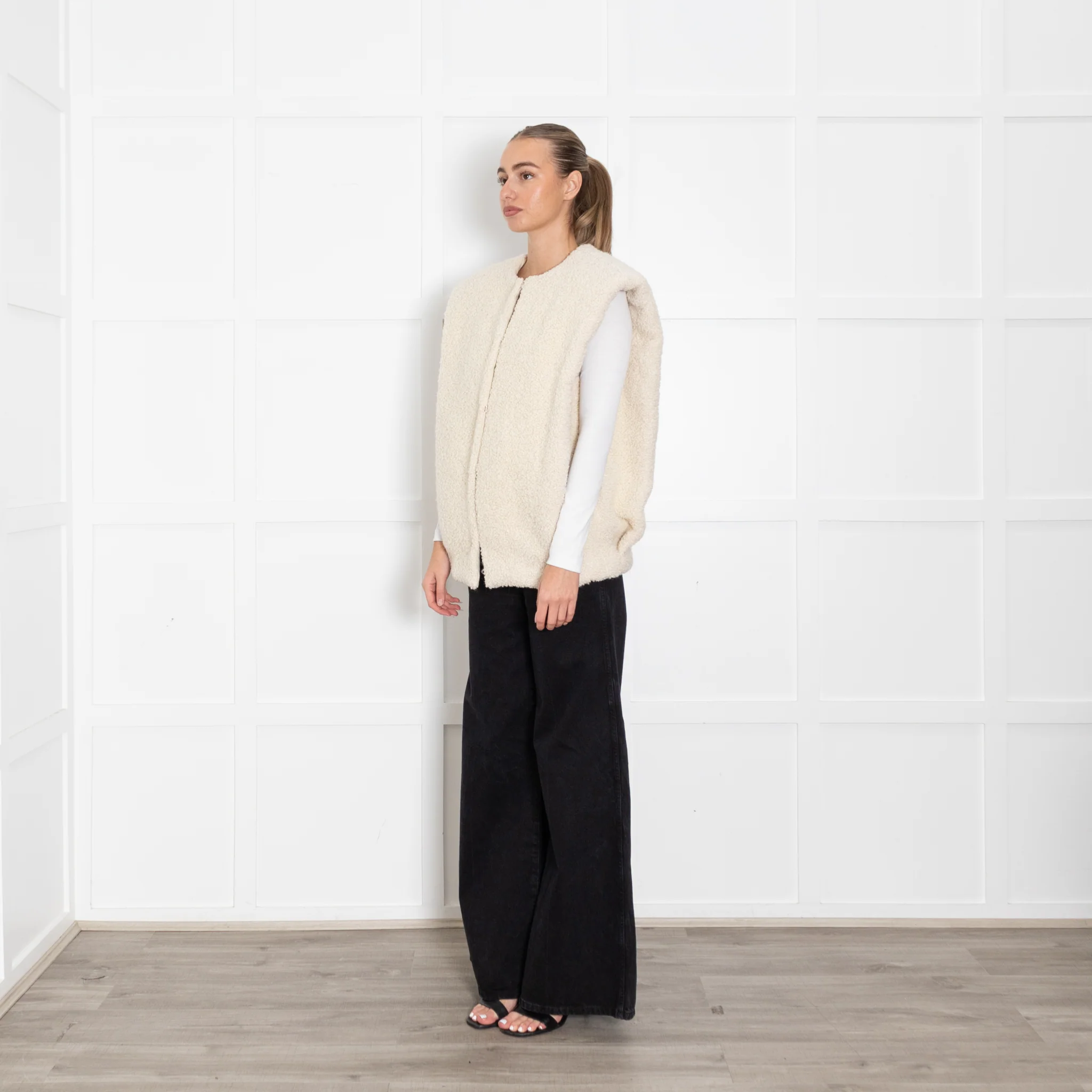Isabel Marant Gwendalia Brushed Wool Cream Gilet - Image 3