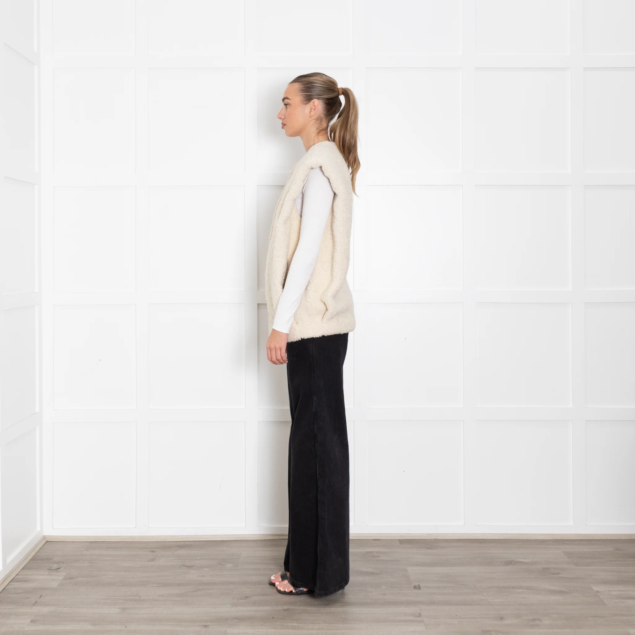 Isabel Marant Gwendalia Brushed Wool Cream Gilet - Image 4