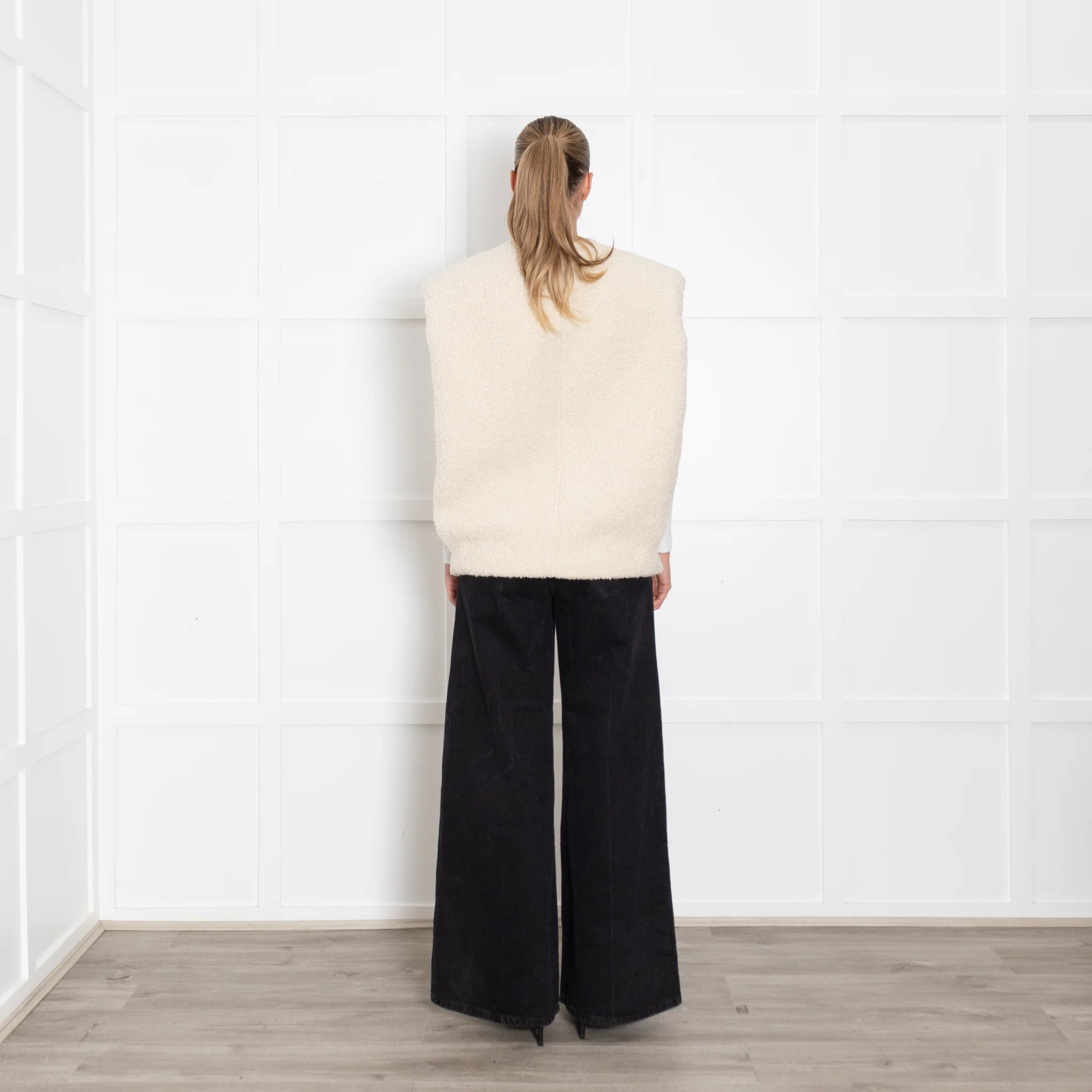 Isabel Marant Gwendalia Brushed Wool Cream Gilet - Image 5